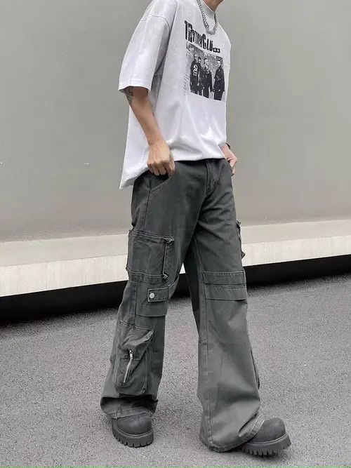 Japanese Brand Kizuki x Asuka Gray High Street Vintage Loose Casual Pants Size US 32 / EU 48 - 6 Thumbnail