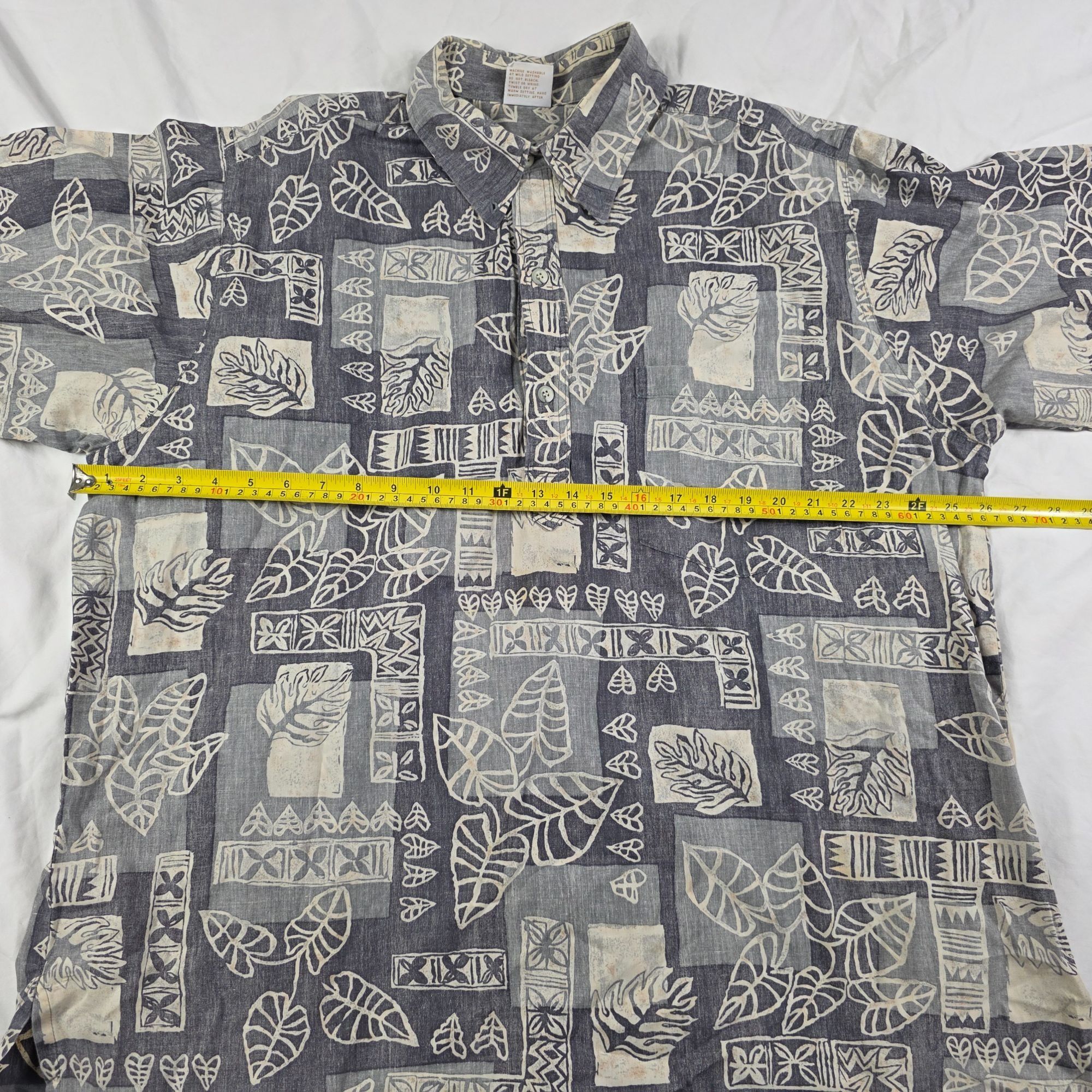 Other Vintage Go Barefoot Mens Size XL Gray Shirt Tropical Tapa Re Size US XL / EU 56 / 4 - 6 Thumbnail