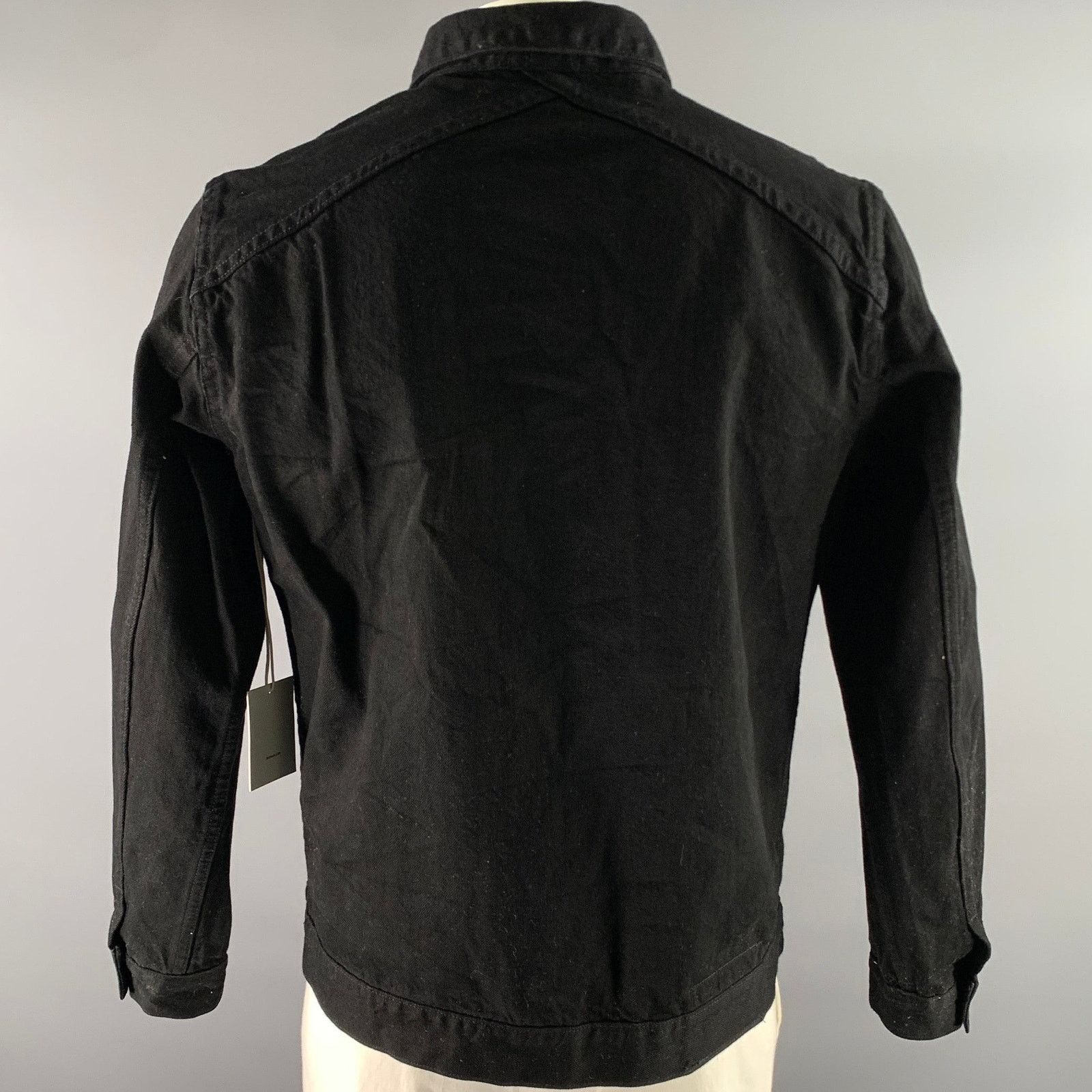 3sixteen 3SIXTEEN Size L Black Solid Denim Selvedge Jacket Size US XL / EU 56 / 4 - 4 Thumbnail