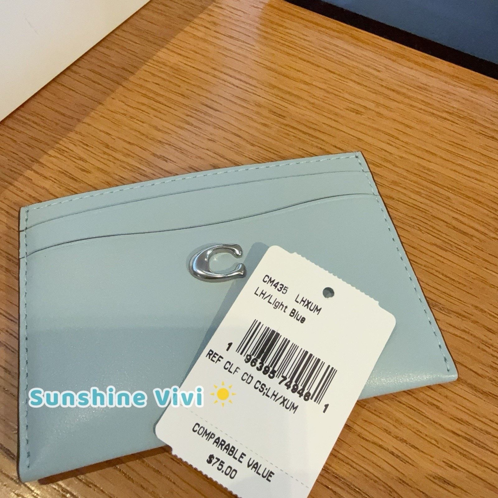 Coach NWT Coach Essential Card Case CM435 Silver/Light Blue Size ONE SIZE - 3 Thumbnail