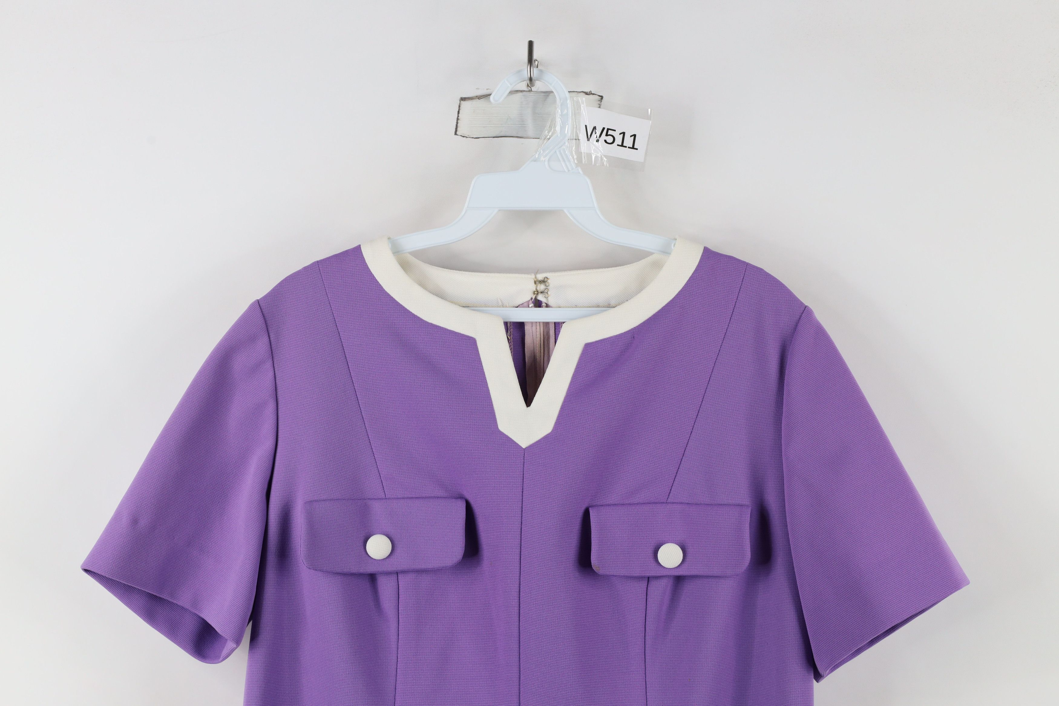 Vintage Vintage 70s Streetwear Knit Double Pocket Blouse Shirt Size L / US 10 / IT 46 - 2 Thumbnail
