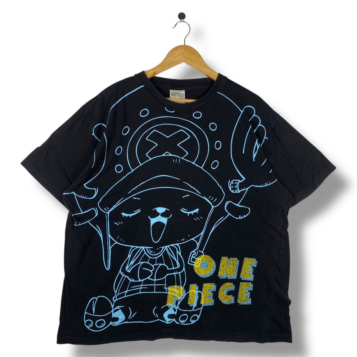 Anime Vintage 00's ONE PIECE Tony Tony Chopper Big Print Tee Shirt Size US XXL / EU 58 / 5 - 1 Thumbnail