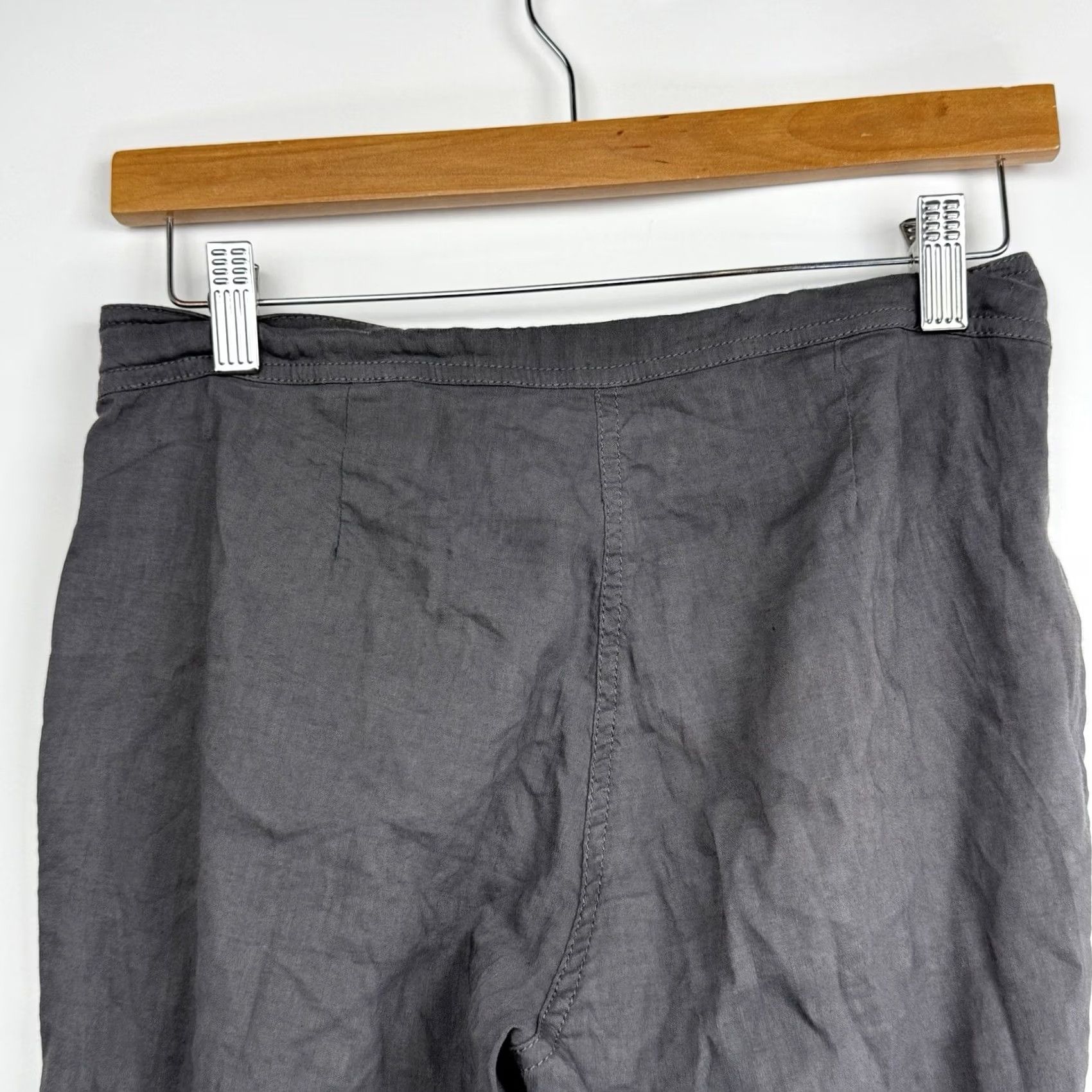 Eileen Fisher VINTAGE Eileen Fisher Pants Ladies City Straight Leg 27x28 Gray Linen Viscose Blend 2P Petite Size 26" / US 2 / IT 38 - 7 Thumbnail