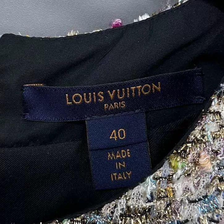 Louis Vuitton LV multicolor tweed sleeveless dress 40 99new Size M / US 6-8 / IT 42-44 - 5 Thumbnail
