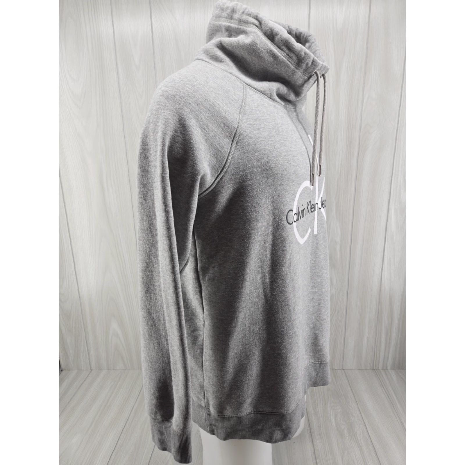 Calvin Klein Calvin Klein Sweatshirt Cowlneck Gray Size L Women's Pullover Activewear Decade Logo Plain Solid Knit Size L / US 10 / IT 46 - 5 Thumbnail
