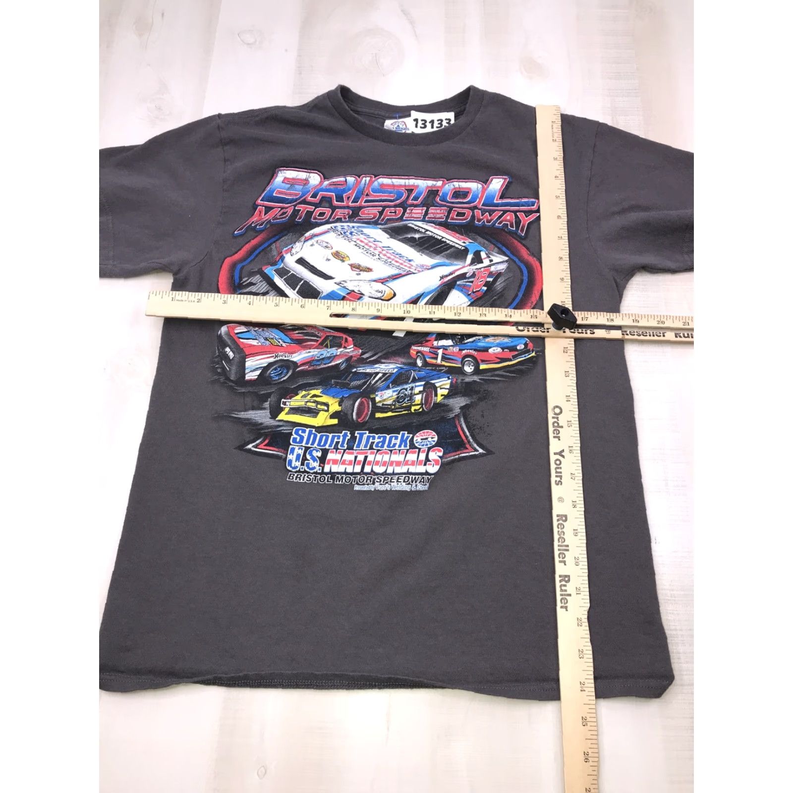 Delta Delta Bristol Motor Speedway Short Track U.S Nationals Graphic T Shirt Gray Medium Mens Short Sleeve Cotton Blend Size US M / EU 48-50 / 2 - 3 Thumbnail