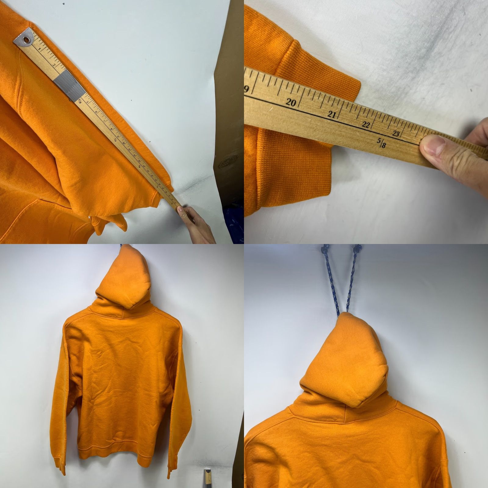 Russell Athletic VINTAGE Russell Athletic Hoodie XL Mens Orange Pullover Logo Crew Neck Fleece Cotton Long Sleeve Size US XL / EU 56 / 4 - 8 Thumbnail
