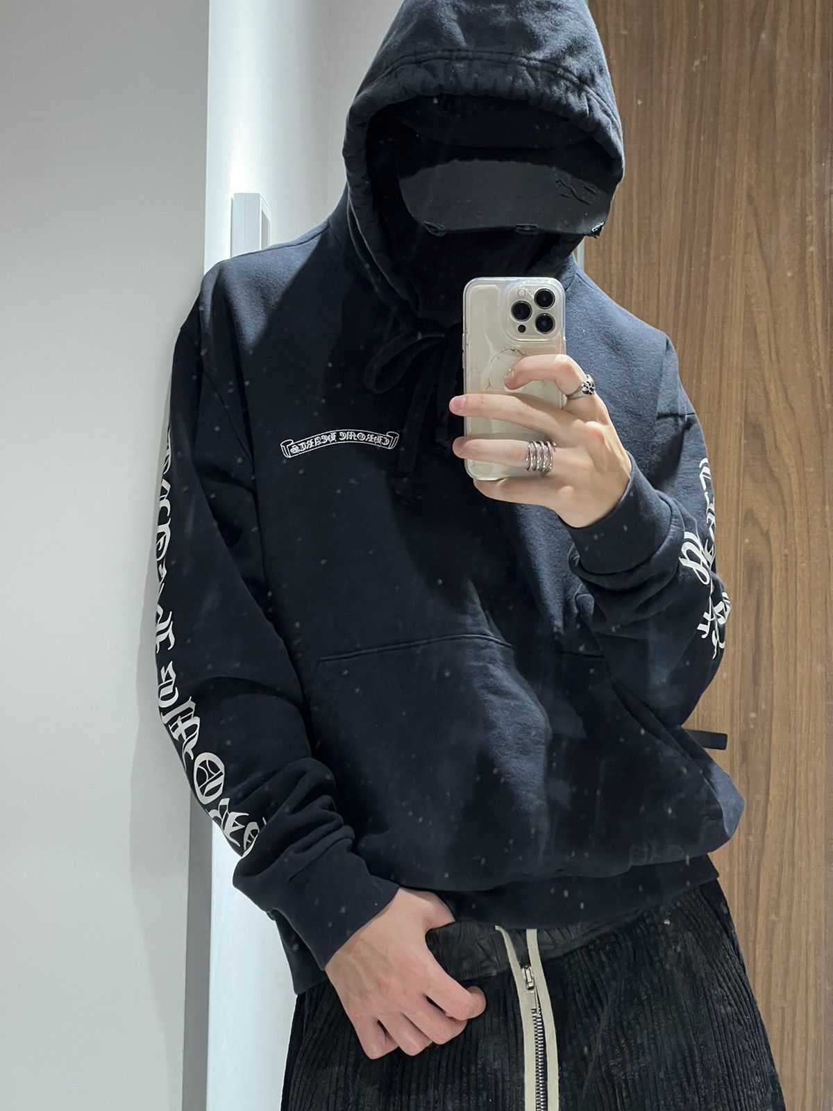 Chrome Hearts 🚨 Chrome Hearts scroll logo dark blue Hoodie Late 1990's Size US M / EU 48-50 / 2 - 13 Thumbnail