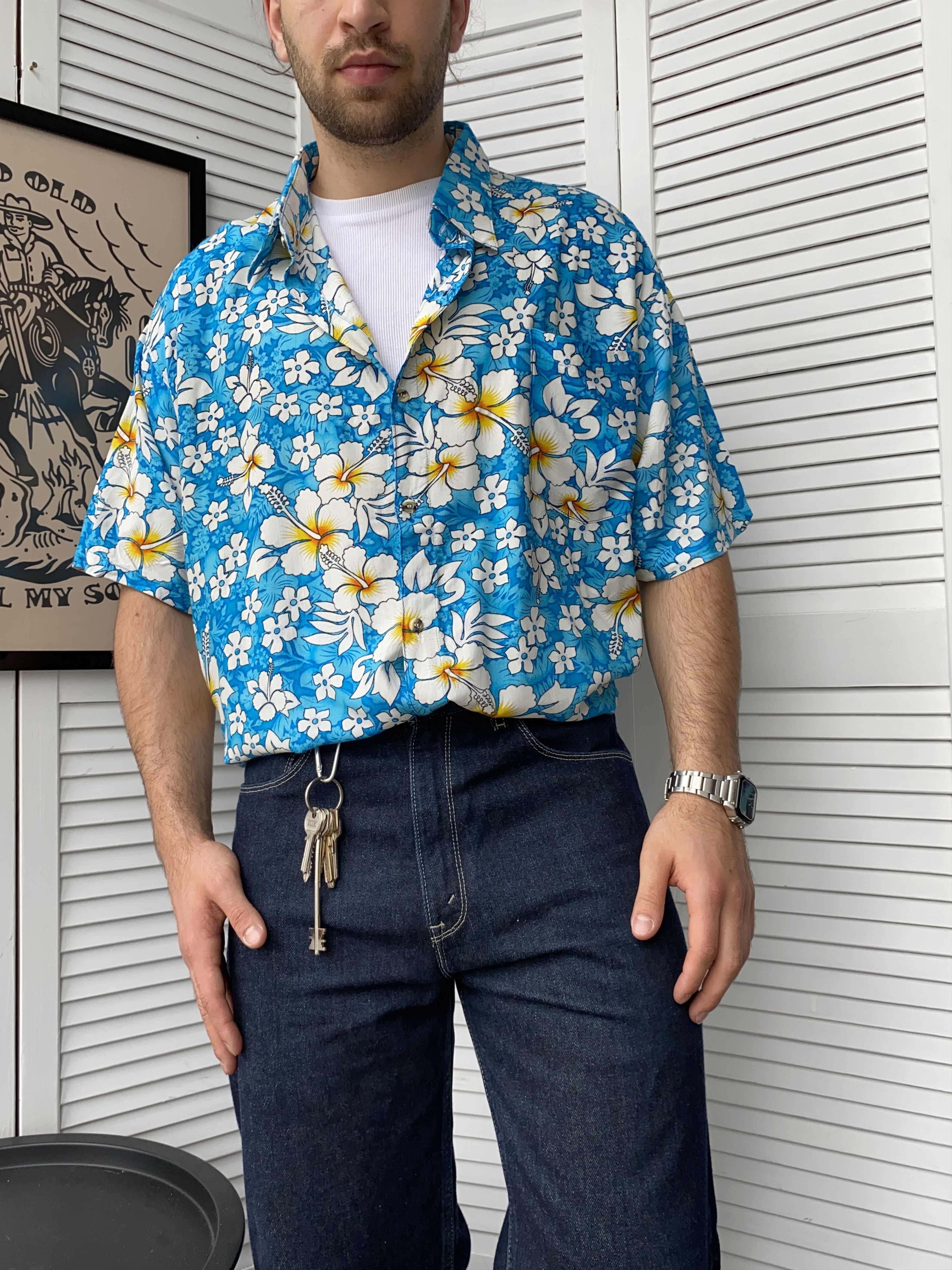 Vintage Vintage Hawaii Flora Button Up Shirt Oversized Size US XL / EU 56 / 4 - 4 Thumbnail