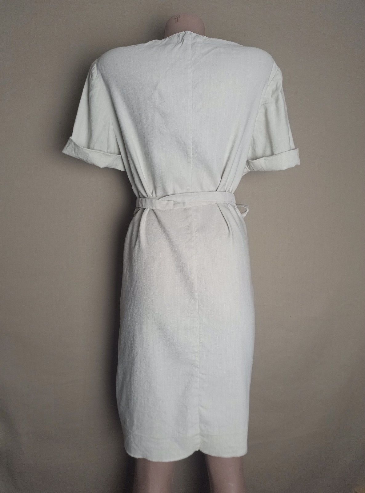 Isabel Marant × Isabel Marant Etoile Isabel Marant Etoile Beige Ivory Linen Blend Wrap on Dress Size S / US 4 / IT 40 - 3 Thumbnail