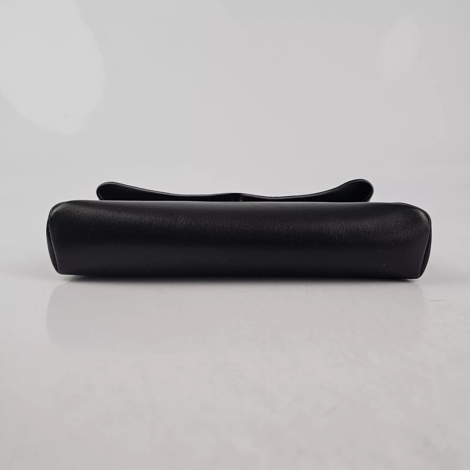 Saint Laurent Paris YSL Cassandre Small Black Leather Envelope Pouch New Size ONE SIZE - 7 Thumbnail