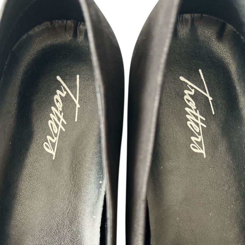 Other Trotters Honor Black Leather Square Toe Flats, US7.5 Narrow Size US 7.5 / IT 37.5 - 4 Thumbnail