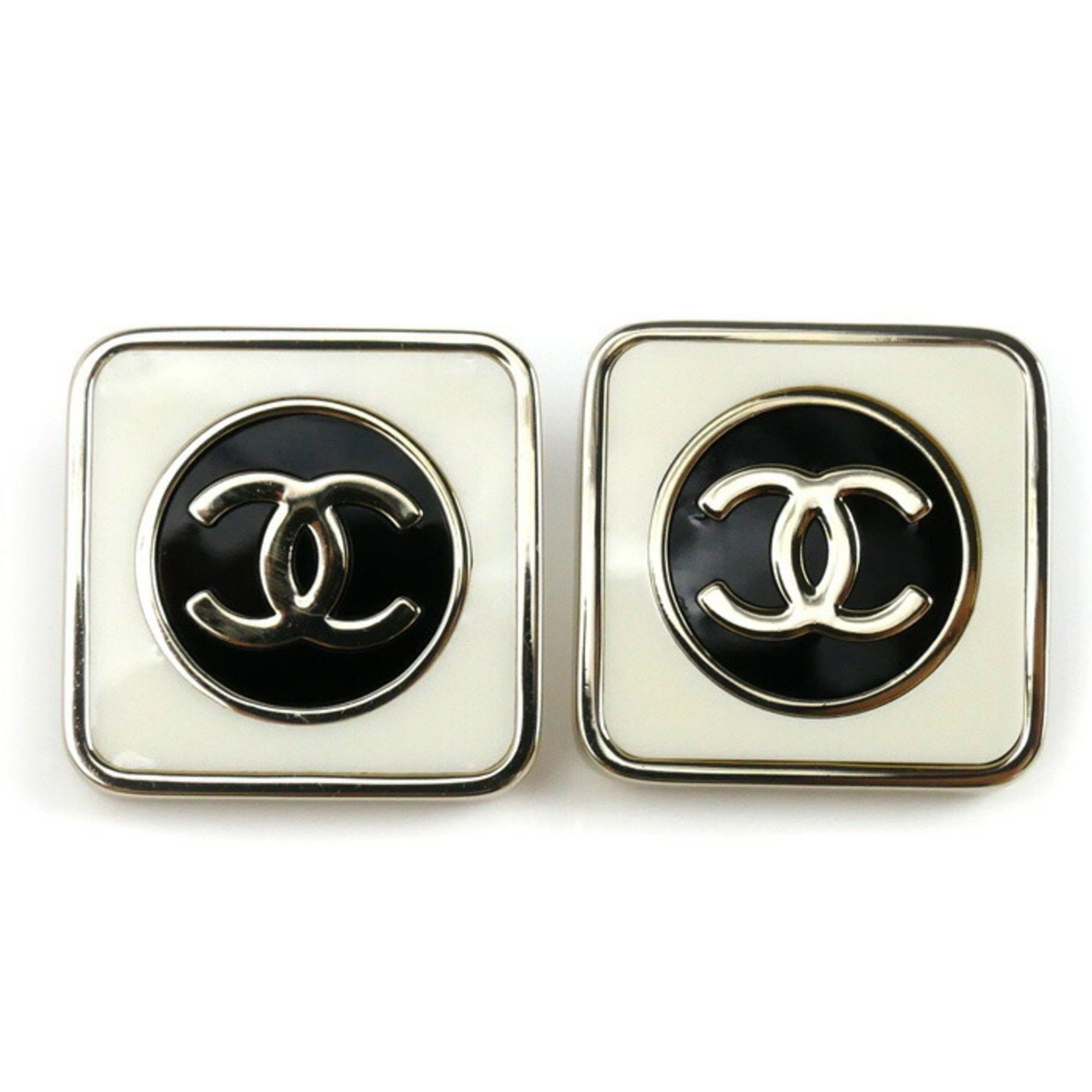 Chanel CHANEL Metal Coco Mark Square Earrings AB9777 for Women Size ONE SIZE - 1 Thumbnail
