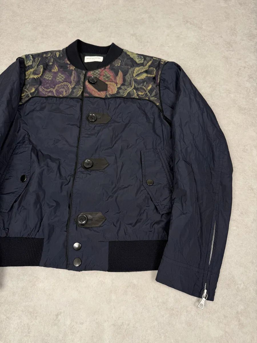 Dries Van Noten SS2014 Dries Van Noten Navy Floral Flowers Buttoned Jacket Size US S / EU 44-46 / 1 - 6 Thumbnail