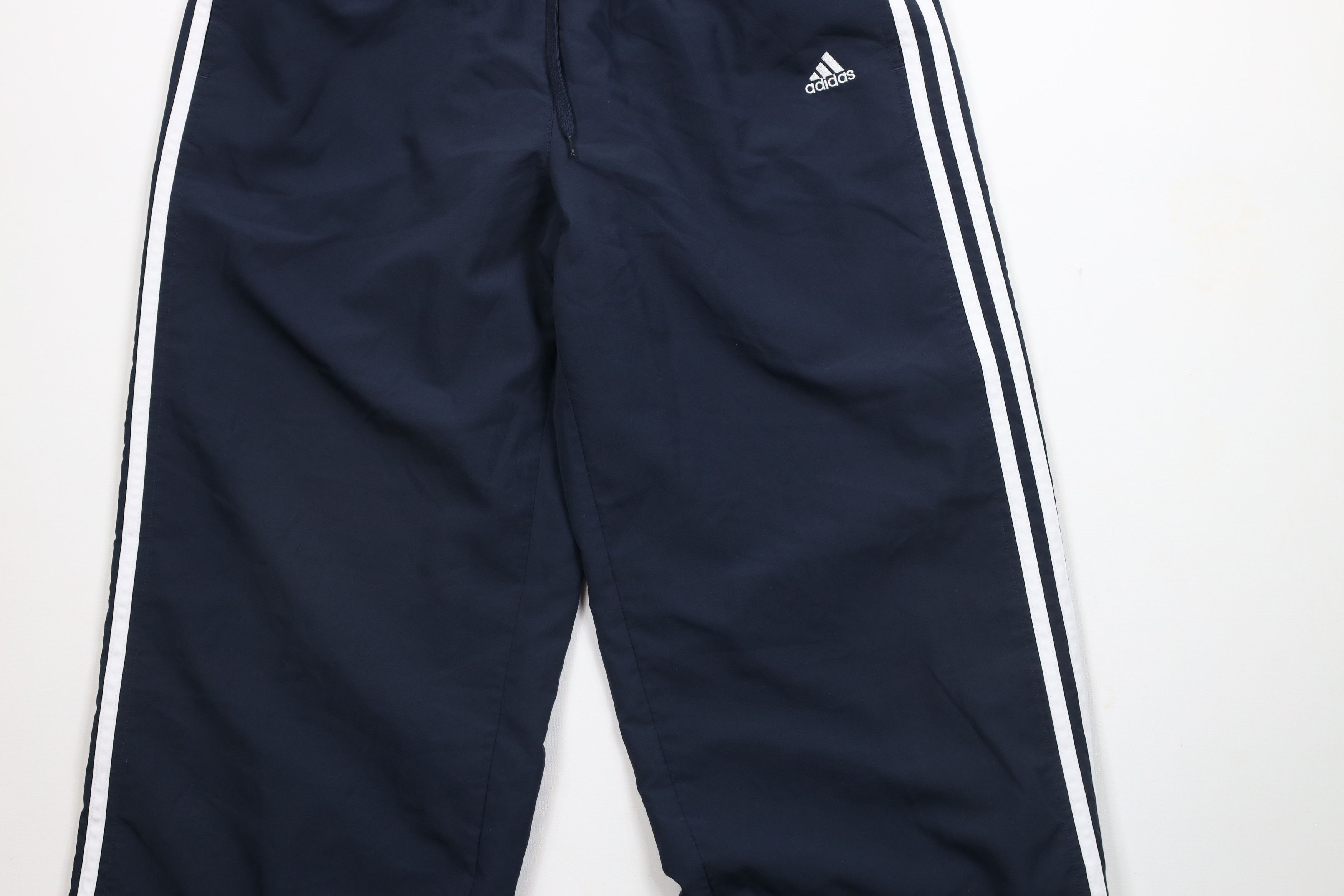 Adidas × Vintage Vintage Adidas Striped Lined Wide Leg Windbreaker Pants Size 30" / US 8 / IT 44 - 3 Thumbnail