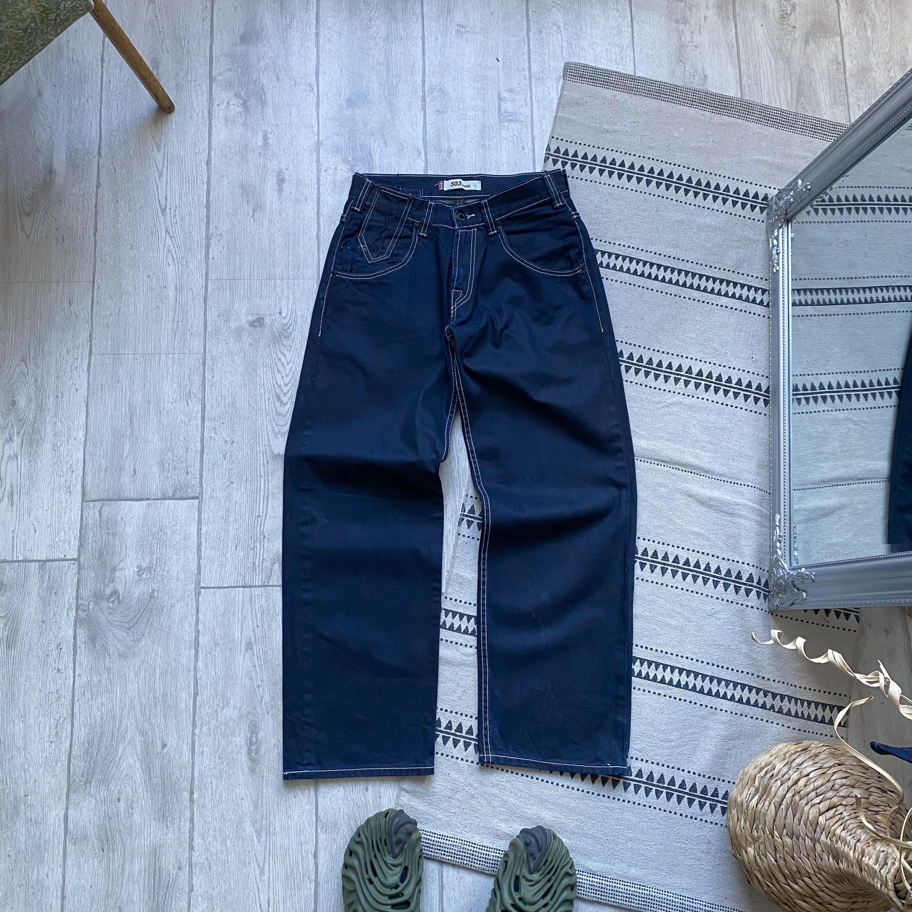 Levi's Vintage Clothing 👖 Vintage Y2K Levis 503 jeans Loose denim pants Size US 28 / EU 44 - 2 Thumbnail