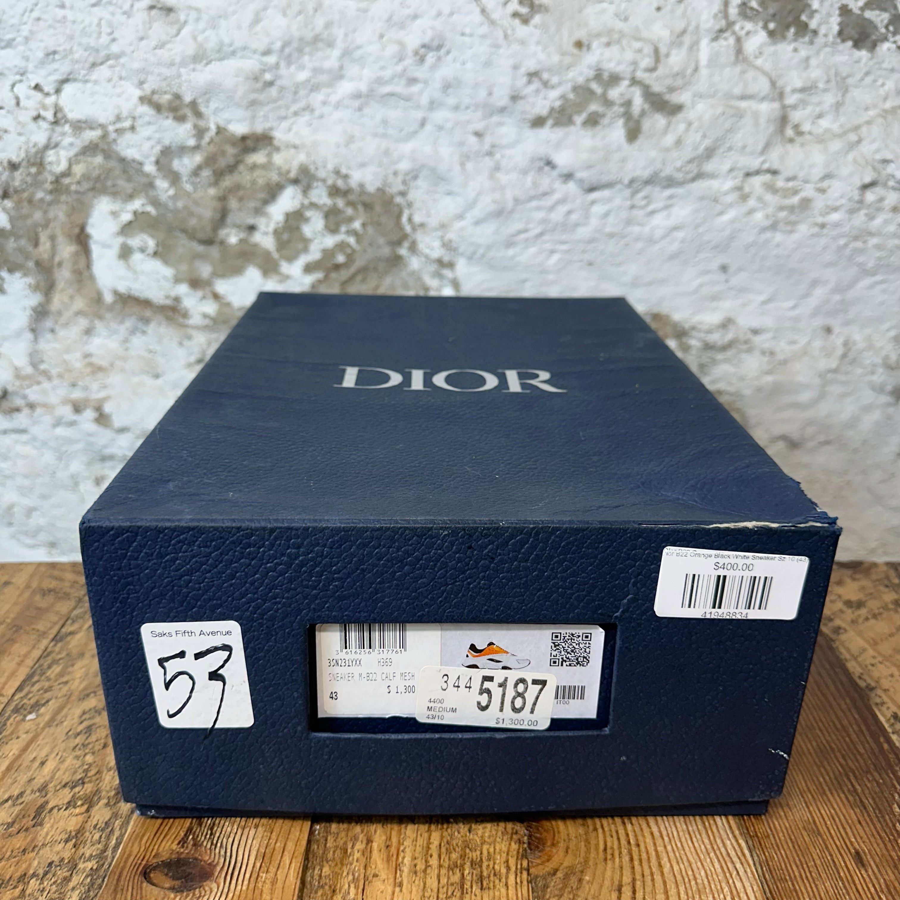 Dior Dior B22 Orange Black White Sneaker Sz 10 (43) Size US 10 / EU 43 - 8 Thumbnail
