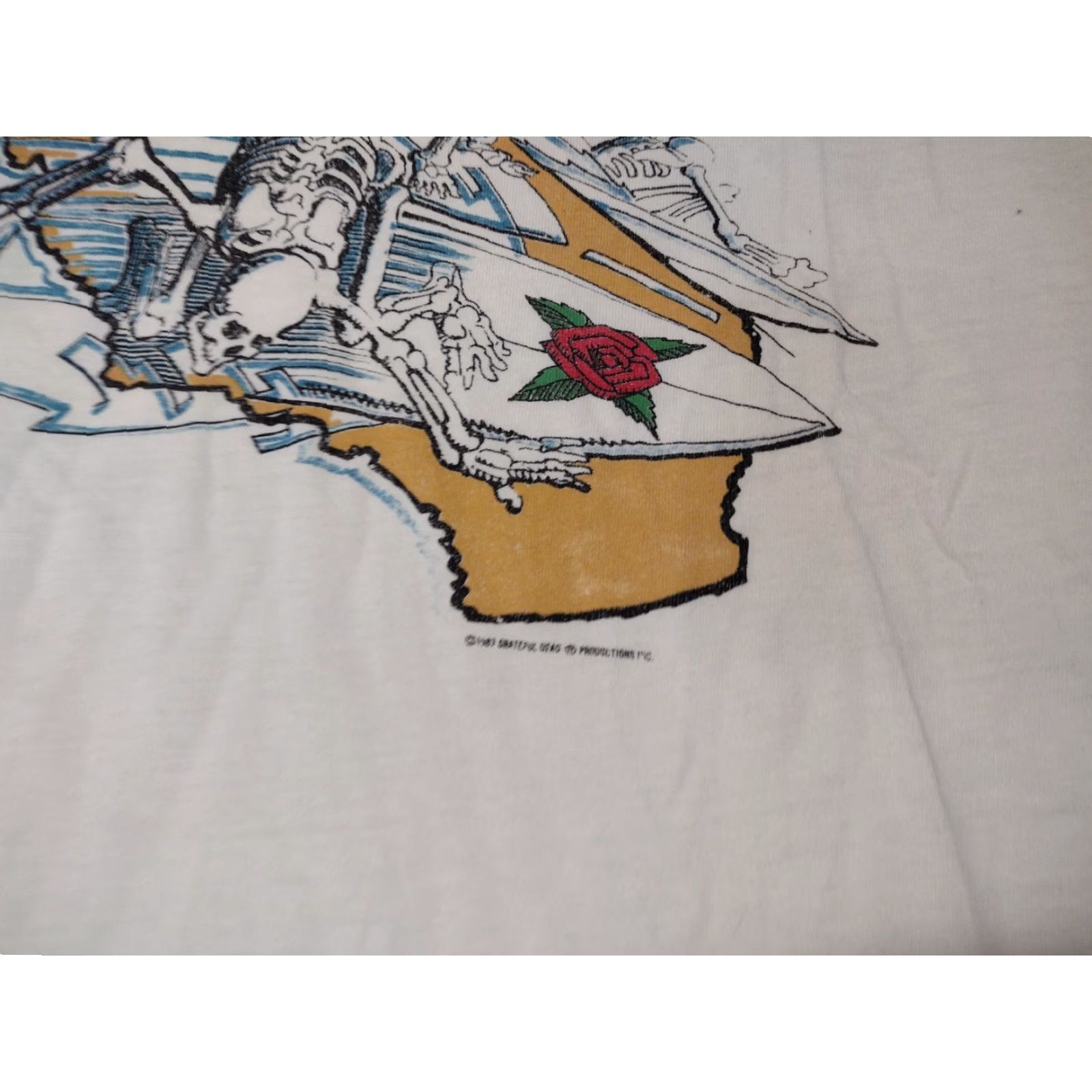Hanes VINTAGE Grateful Dead 80s Surf California Tour Shirt Men S White Crew Neck Short Sleeve Garcia Band Read Hanes T-Shirt Size US S / EU 44-46 / 1 - 2 Thumbnail
