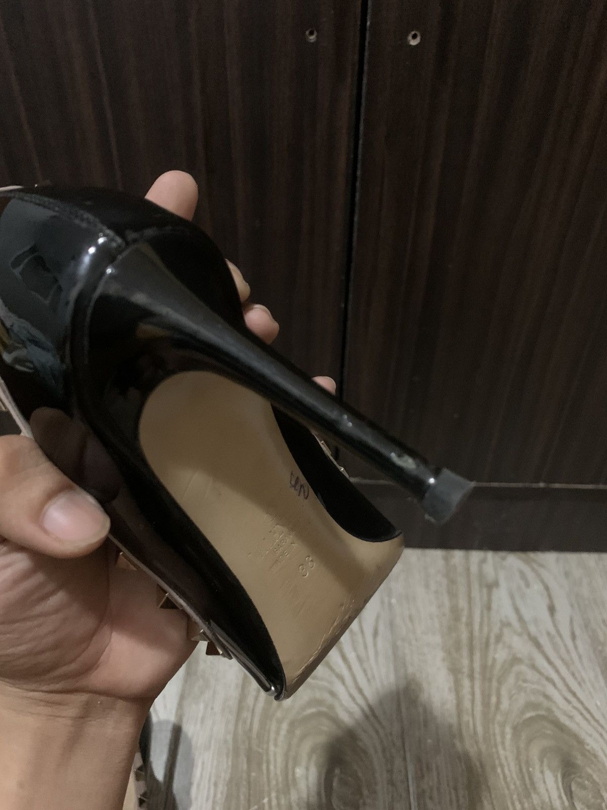 Valentino Valentino Garavani black rockstud heels Size US 7 / IT 37 - 4 Thumbnail