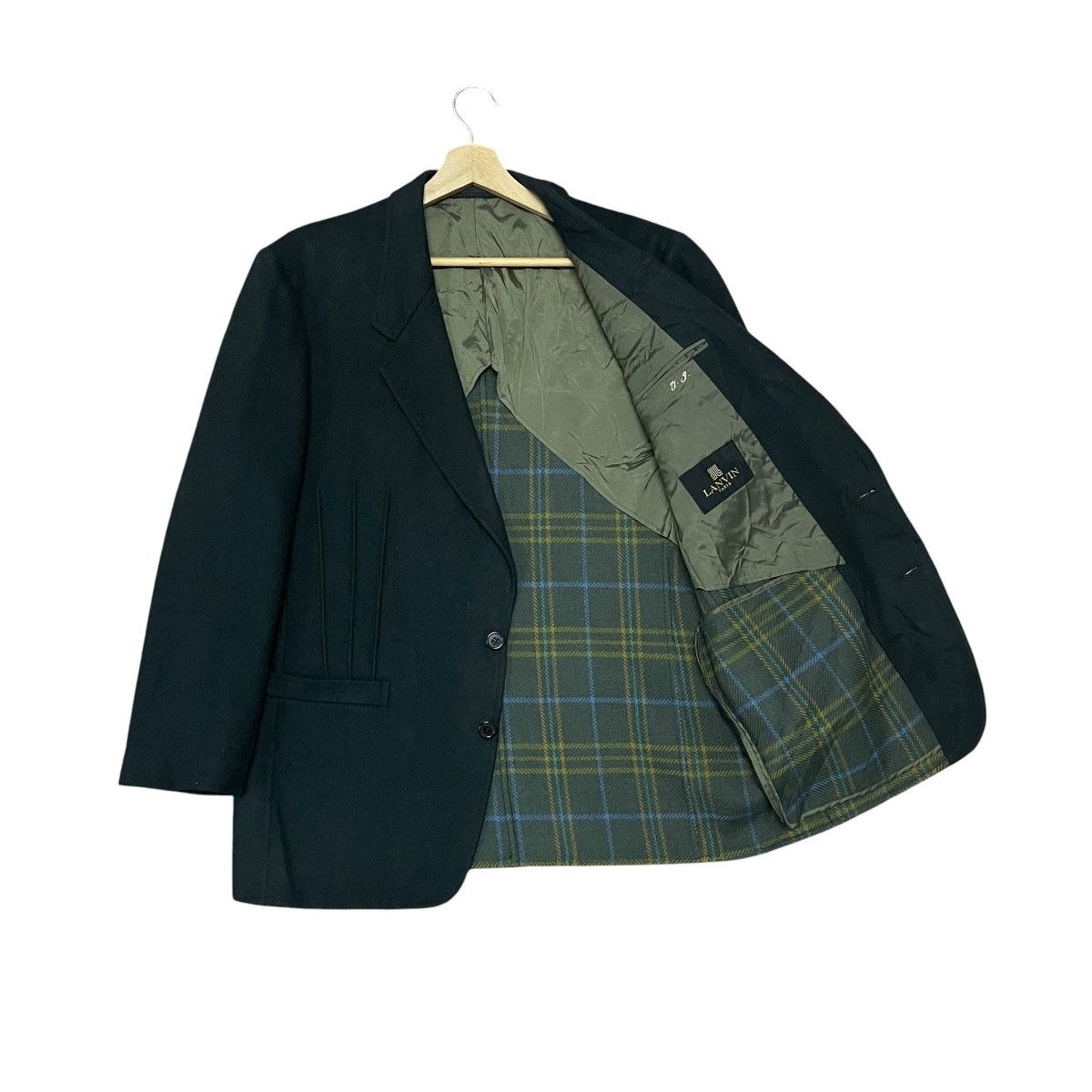Lanvin Vintage Lanvin Paris Pleated Wool & Cashmere Blazer Coat Size 52R - 1 Thumbnail