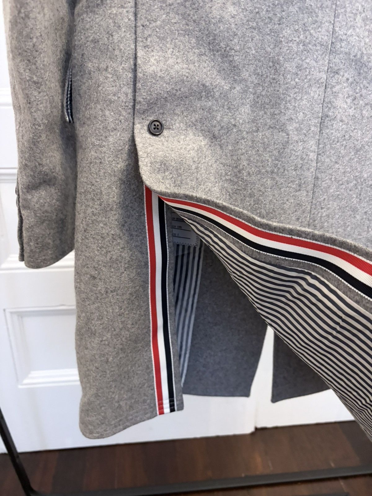 Thom Browne Thom Browne Grey Wool Chesterfield Overcoat Size US XS / EU 42 / 0 - 3 Thumbnail