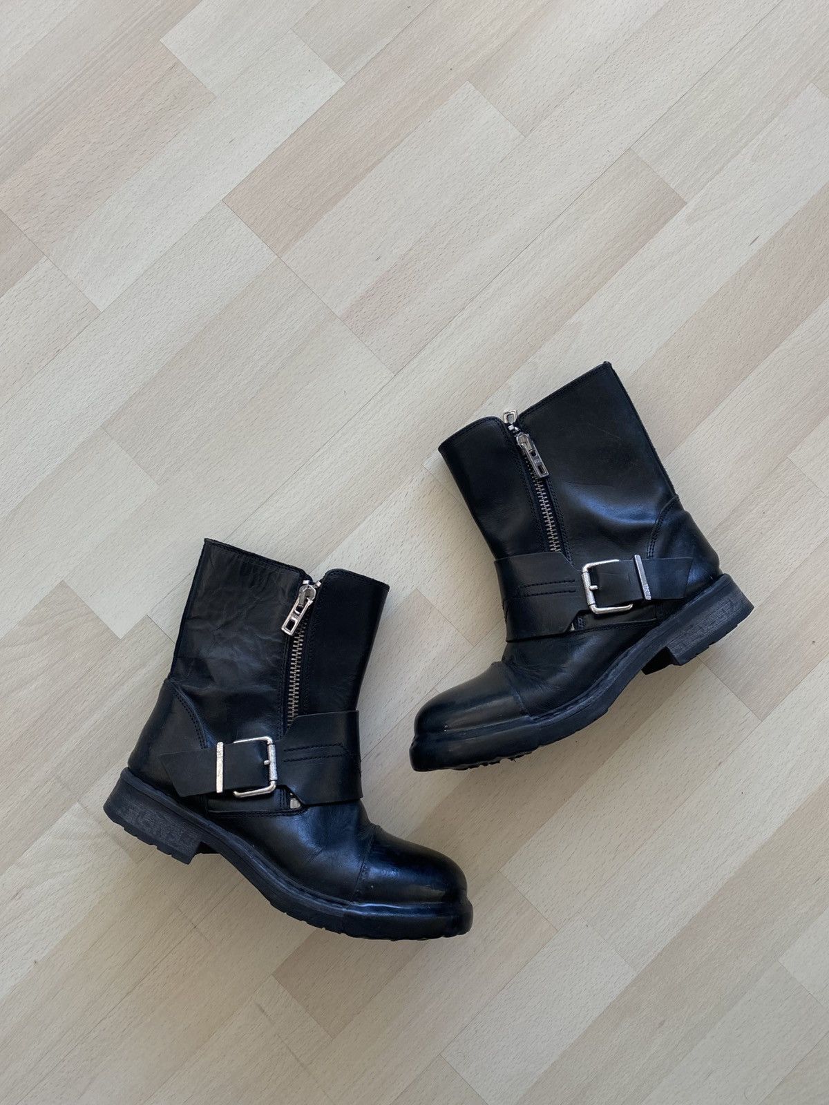 Diesel Diesel Melted Toe Avant-Garde Leather Boots Size US 9 / IT 39 - 1 Thumbnail