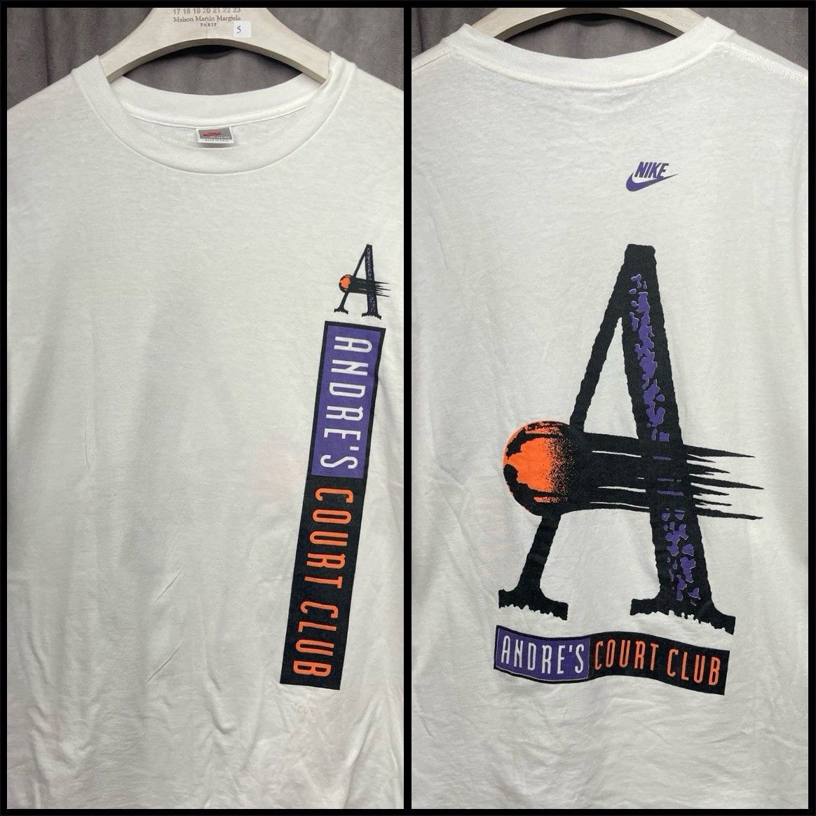 Nike VINTAGE 90S NIKE ANDRE AGASSI COURT CLUB TSHIRT XL SINGLE ST Size US XL / EU 56 / 4 - 1 Thumbnail