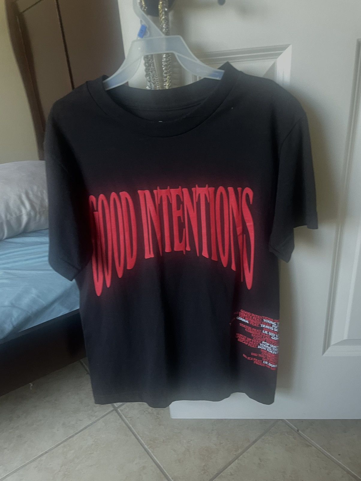 image of Nav X Vlone Good Intentions Tee in Black, Men's (Size Small)