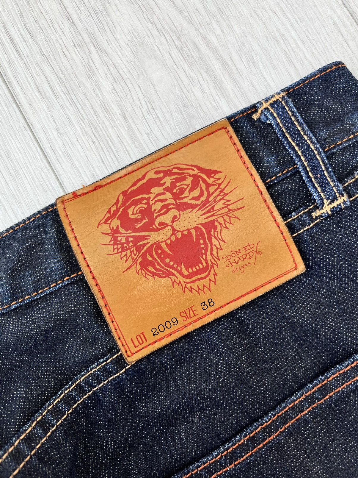 Christian Audigier 2009 Ed Hardy By Christian Audigier Jeans Selvedge Denim Y2K Size US 38 / EU 54 - 6 Thumbnail