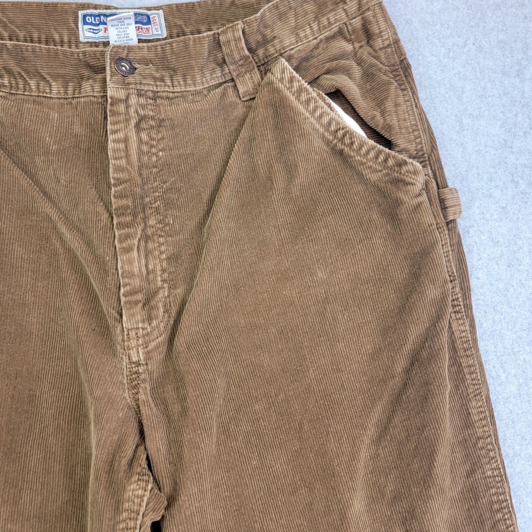 Old Navy Old Navy Carpenter Corduroy Pants Skate 36x32 Mens Pockets Brown 90s Grunge Hip Hop Streetwear Workwear Size US 36 / EU 52 - 4 Thumbnail