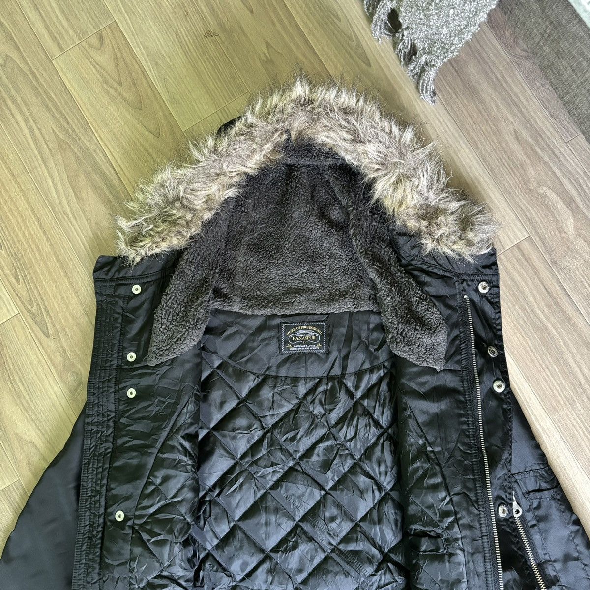 Hysteric Glamour × If Six Was Nine × Le Grande Bleu (L.G.B.) Panaspur Fur jacket down puffer LGB ifsixwasnine Size US L / EU 52-54 / 3 - 6 Thumbnail