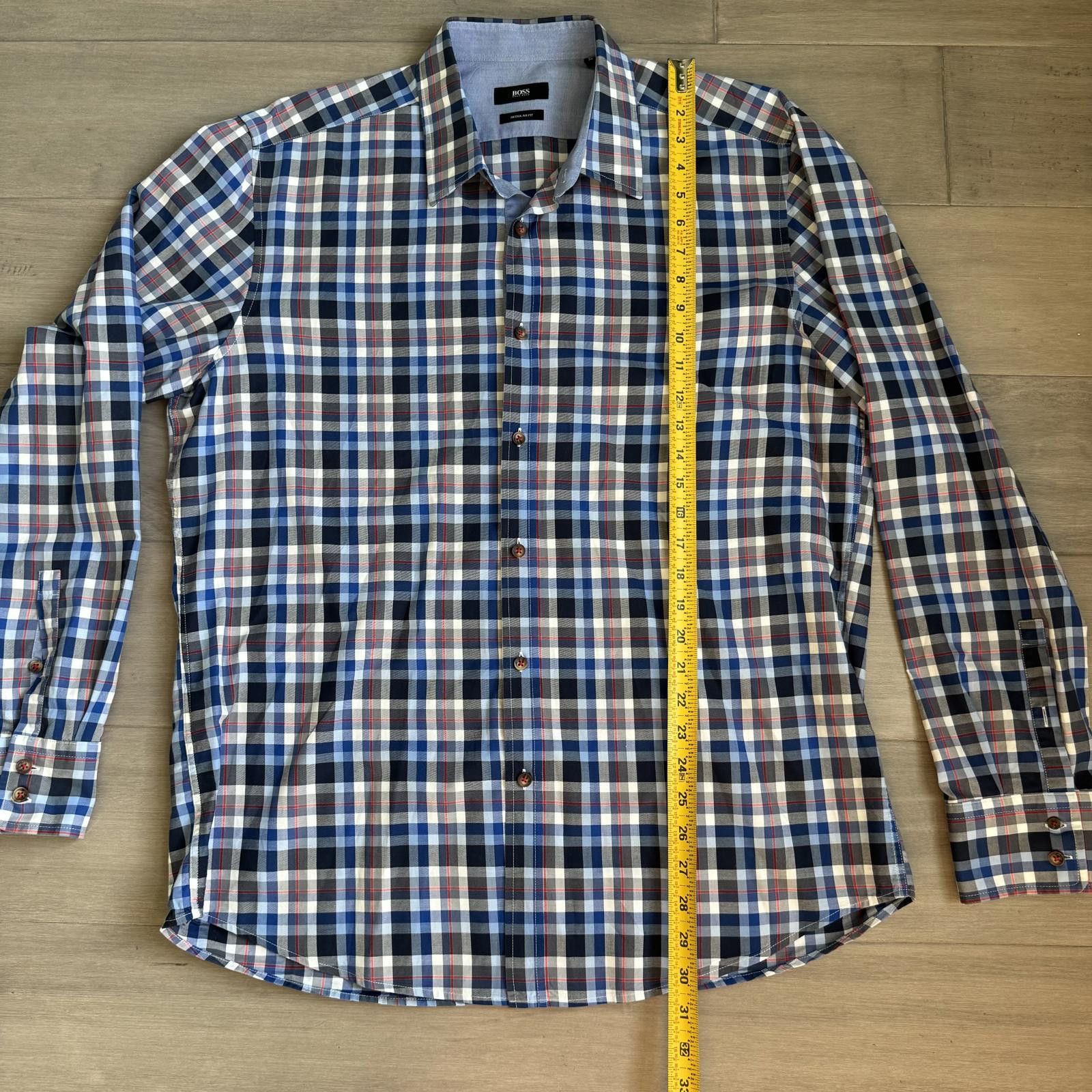 Other BOSS Hugo Boss Regular Fit Button-Up Plaid Shirt XL Size US XL / EU 56 / 4 - 4 Thumbnail