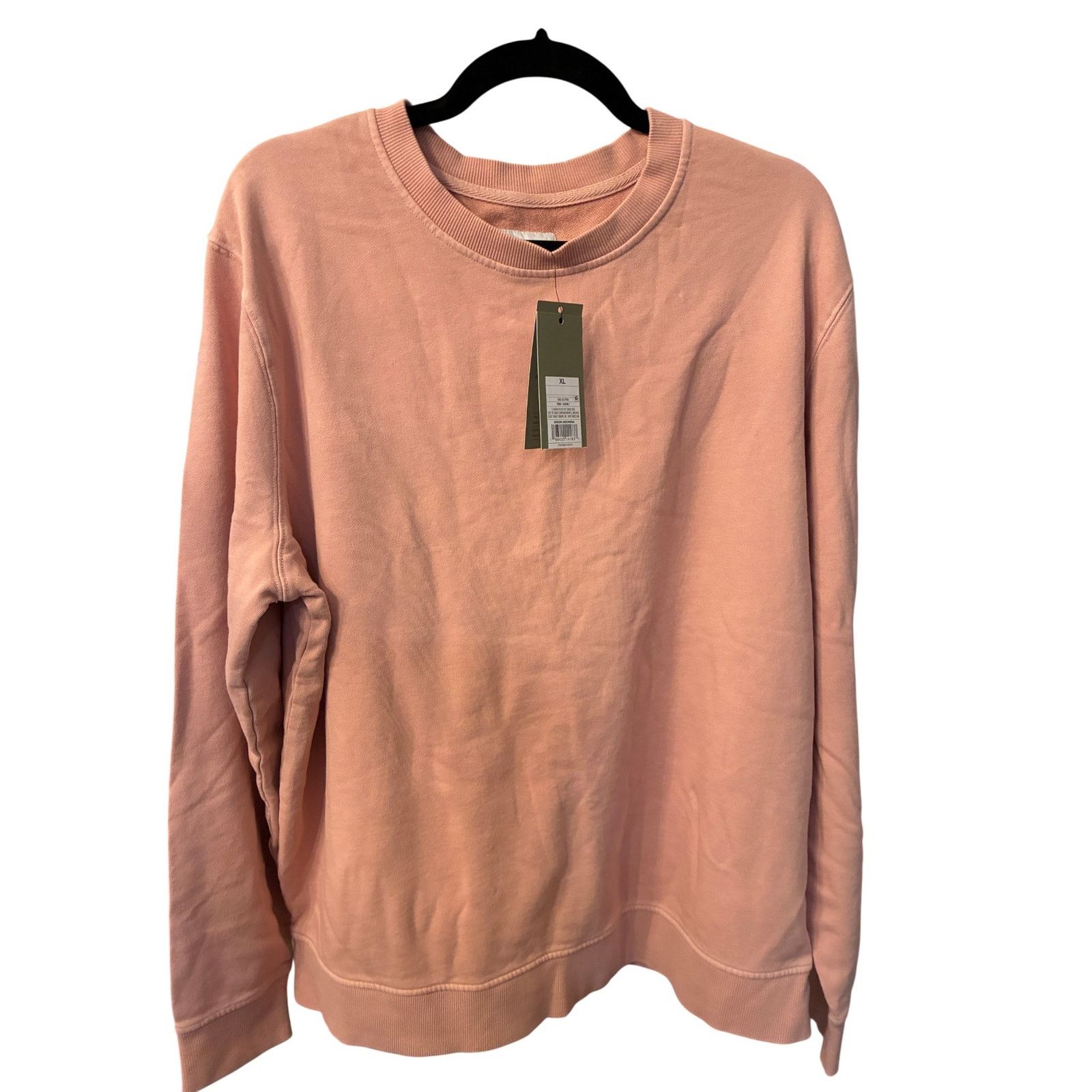 The Unbranded Brand Goodfellow French Terry Crewneck Pullover Sweatshirt Pink XL Size XL / US 12-14 / IT 48-50 - 2 Thumbnail