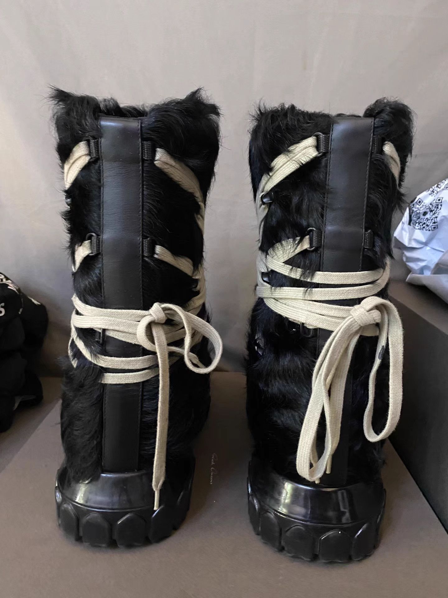 Rick Owens Rick Owens Fur Lace-up Snow Boots Size US 8 / IT 38 - 4 Thumbnail