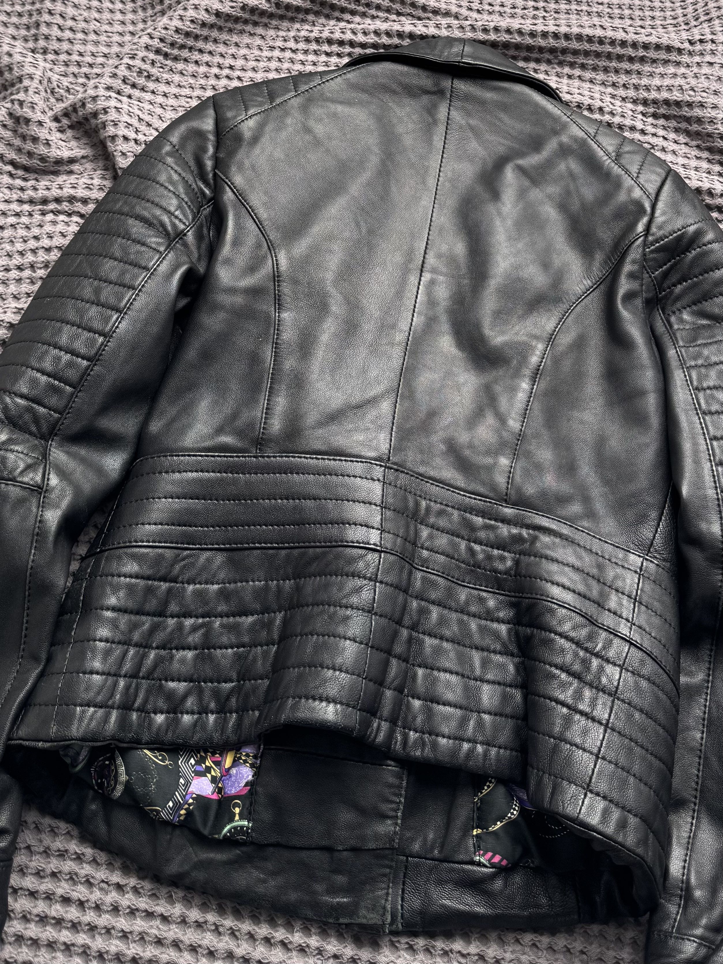 Vintage Vintage Leather Biker Jacket Moto Zip Quilted Slim Fit Coat Size S / US 4 / IT 40 - 11 Thumbnail