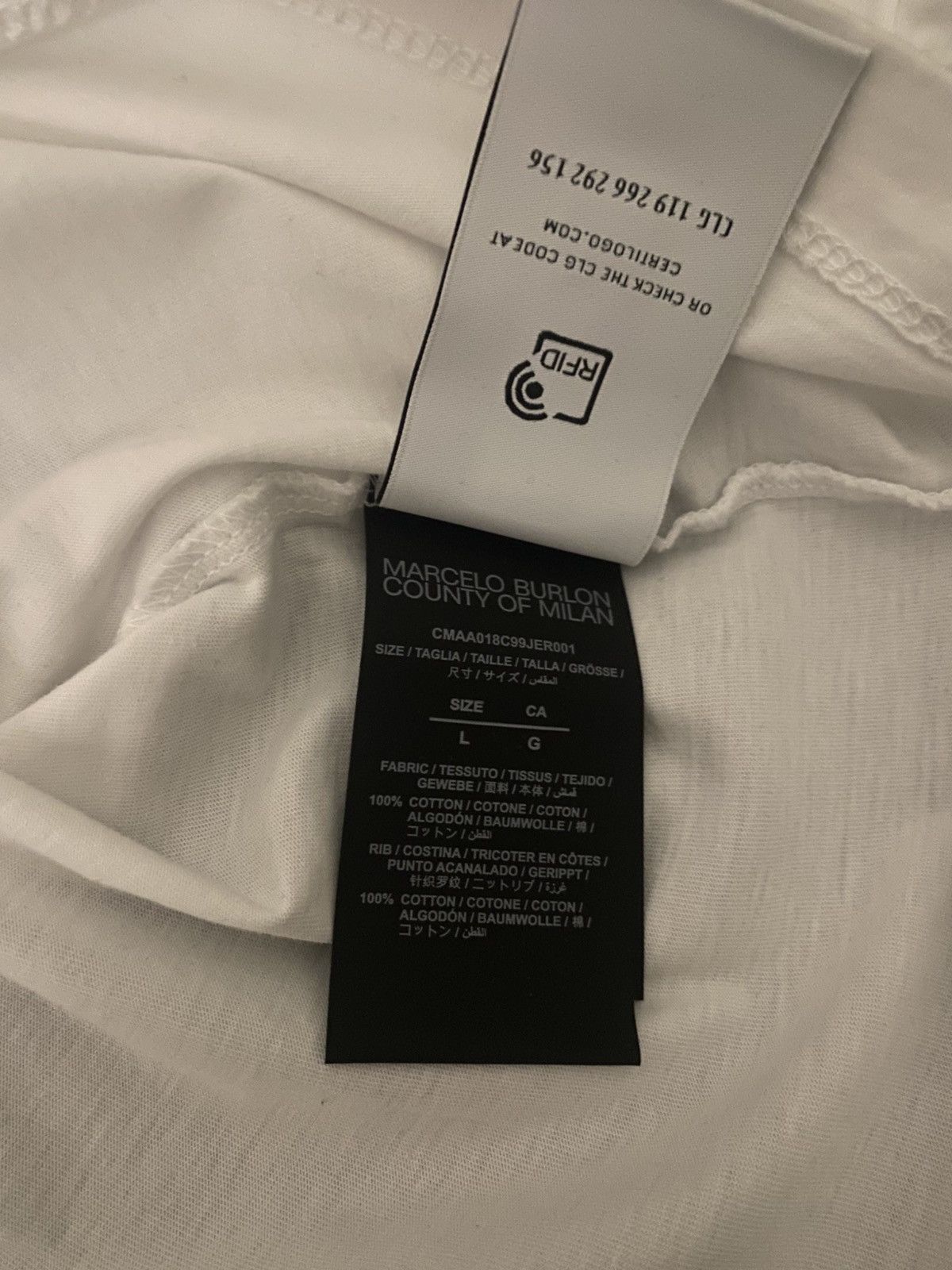 Marcelo Burlon Marcelo Burlon Wings Print T-Shirt White/Black Size US L / EU 52-54 / 3 - 7 Thumbnail