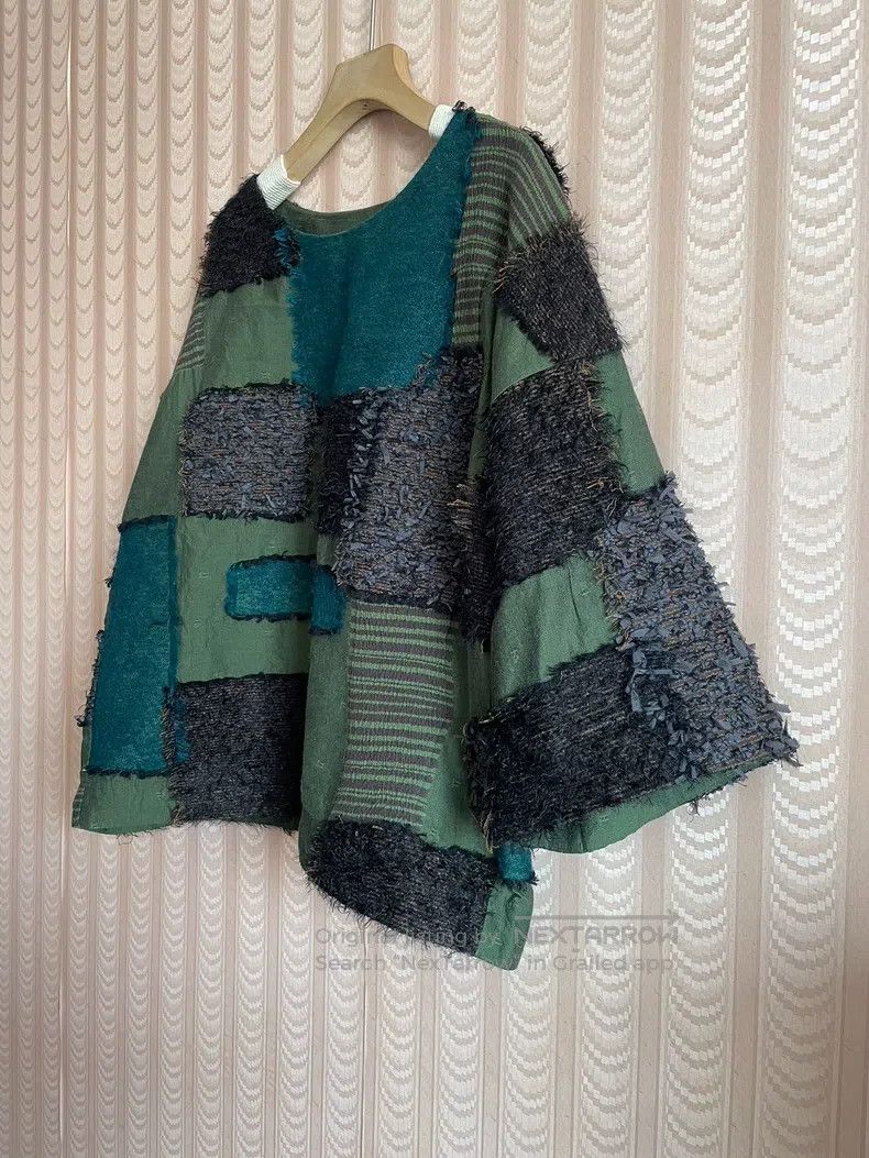 Issey Miyake Issey Miyake Patchwork Short Sleeve Top Size S / US 4 / IT 40 - 2 Thumbnail