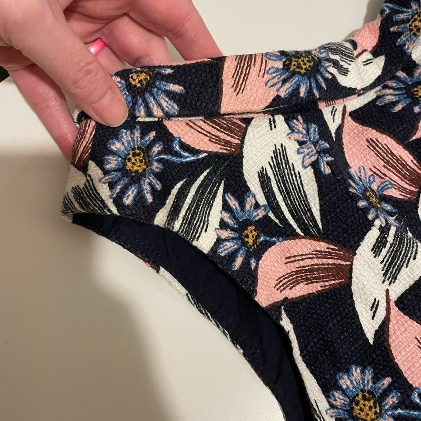 Boden Boden Martha Style Daisy Print Navy Pink Boatneck Top 2 Size XS / US 0-2 / IT 36-38 - 7 Thumbnail