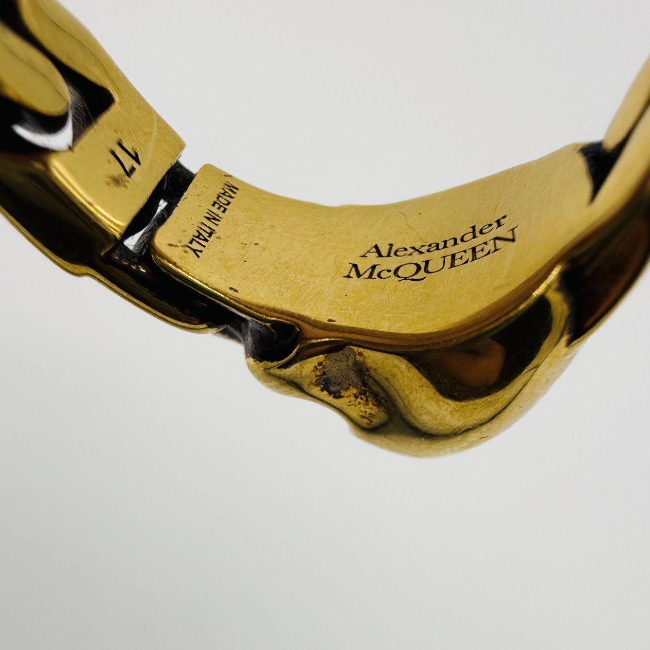 Alexander McQueen Alexander McQUEEN Gold Tone Skull Motif Ring - Made in Italy Size ONE SIZE - 2 Thumbnail