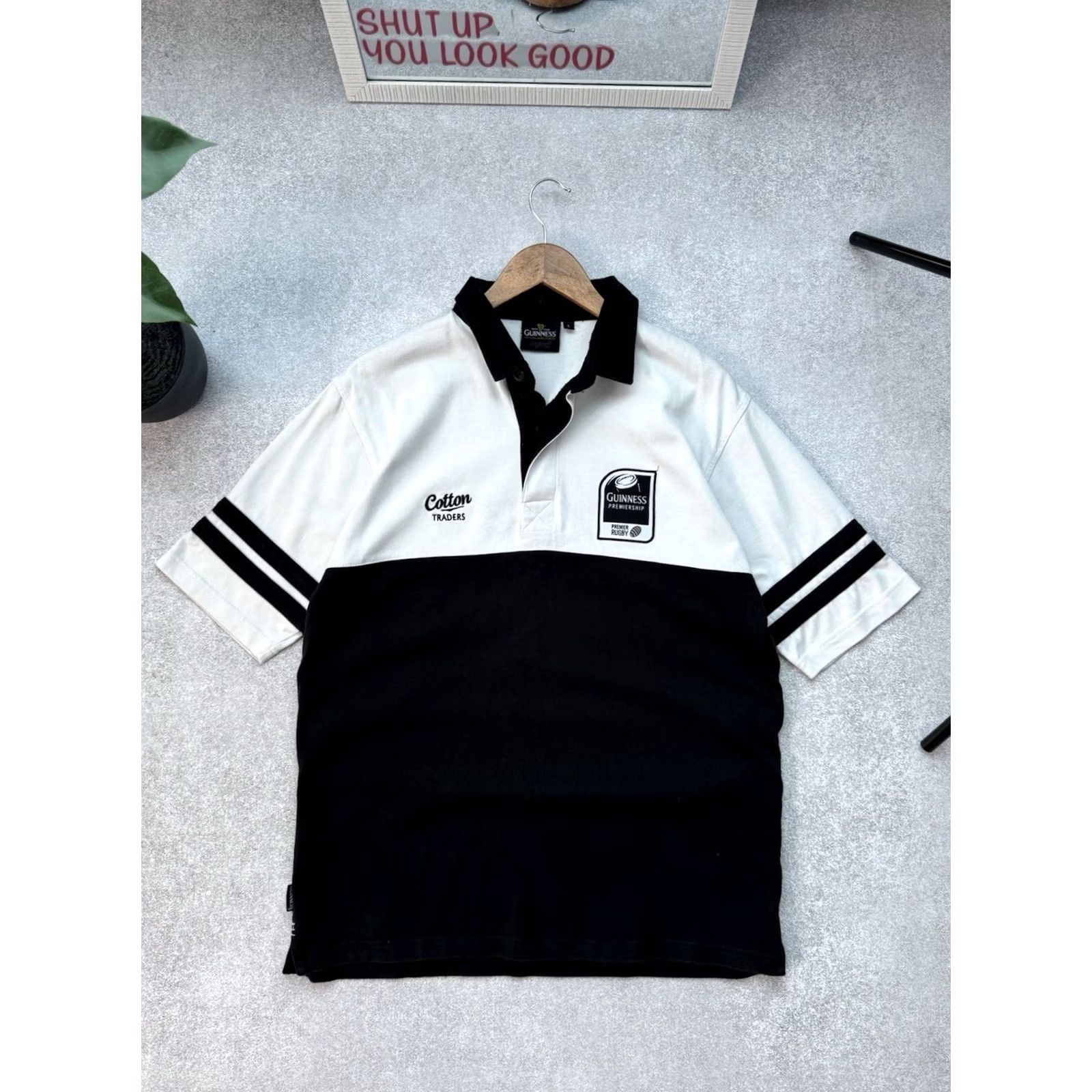Vintage Guinness Polo T Shirt Rugby Vintage Men L Black Short Sleeve Cotton Polo 90s Classic Guinness Rugby Premium Rugby Shirt Mens Size US L / EU 52-54 / 3 - 2 Thumbnail
