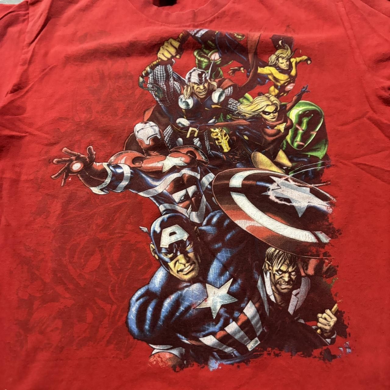 Marvel Comics × Vintage Crazy Vintage Y2K/2000s Red Marvel Comics Superheroes Graphic Tee! Size US XS / EU 42 / 0 - 2 Thumbnail