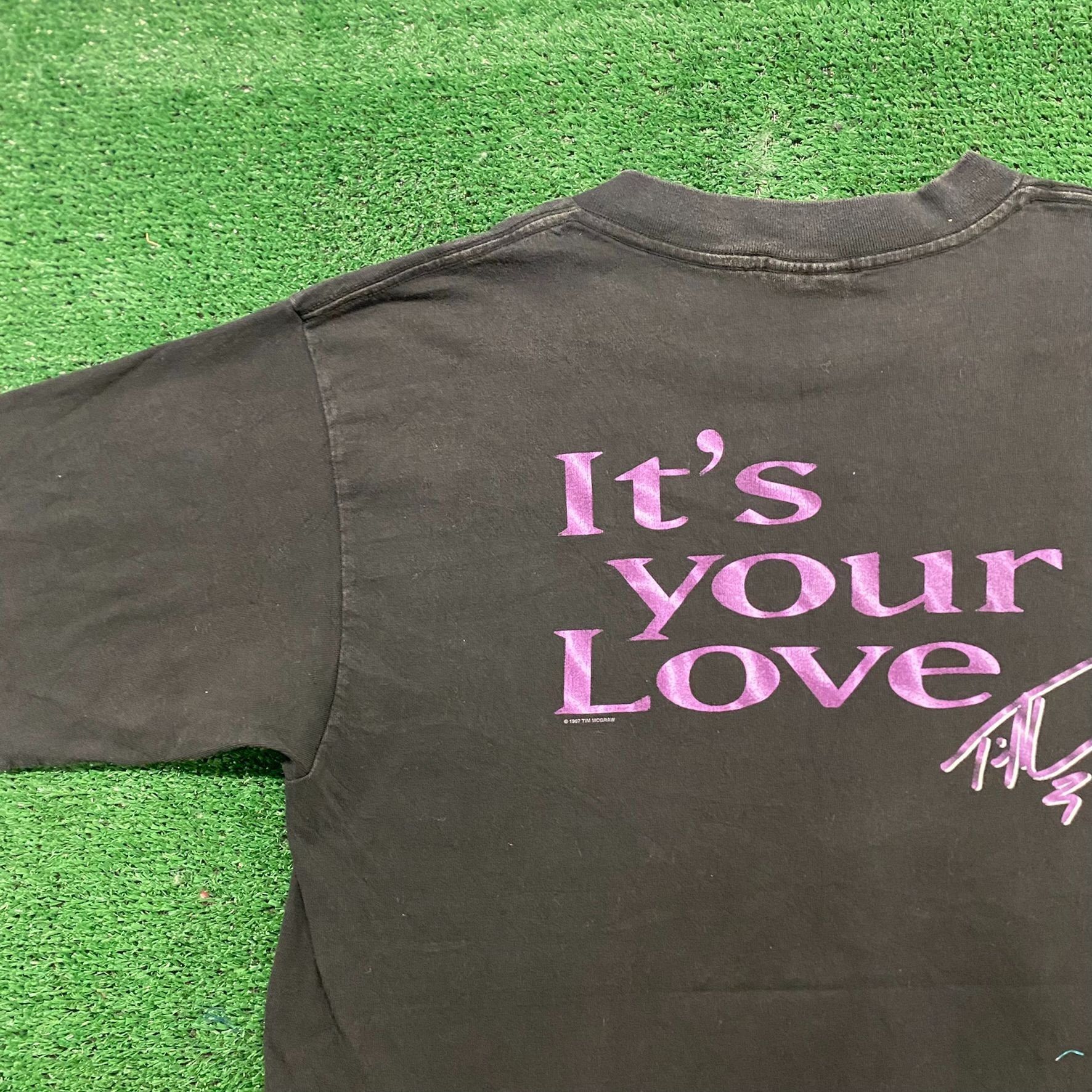 All Sport Vintage 90s Essential Tim McGraw Love Country Band T-Shirt Size US L / EU 52-54 / 3 - 6 Thumbnail