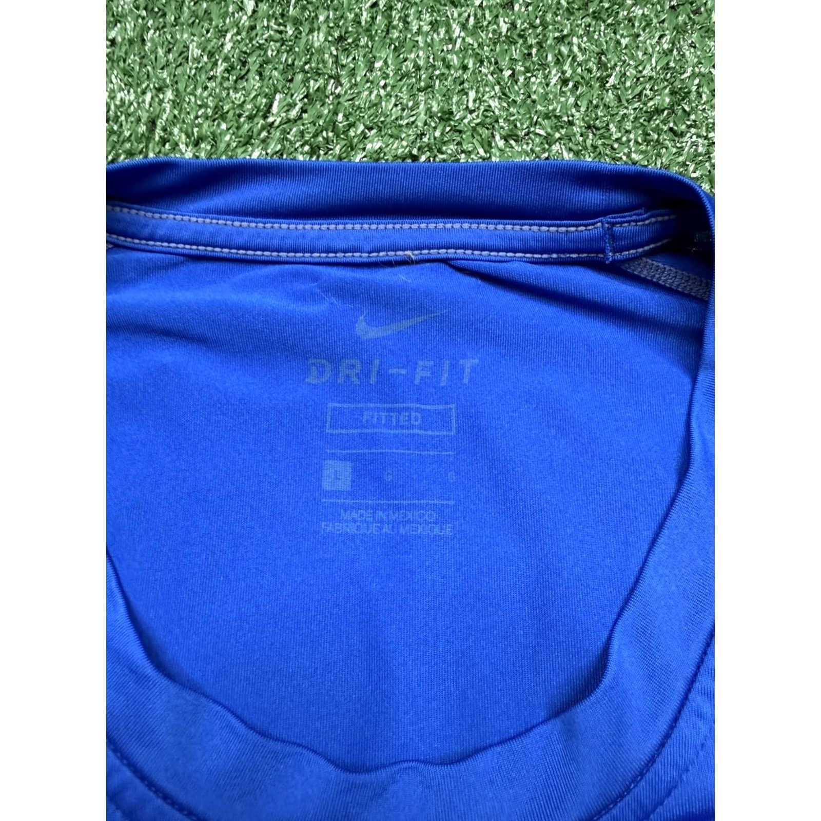 Nike Nike Dri-FIT T Shirt Men Blue Short Sleeve Lightweight Performance Shirt LS Crew Neck 90s Sports Nike Dri-FIT Mens Large Shirt Size US L / EU 52-54 / 3 - 2 Thumbnail