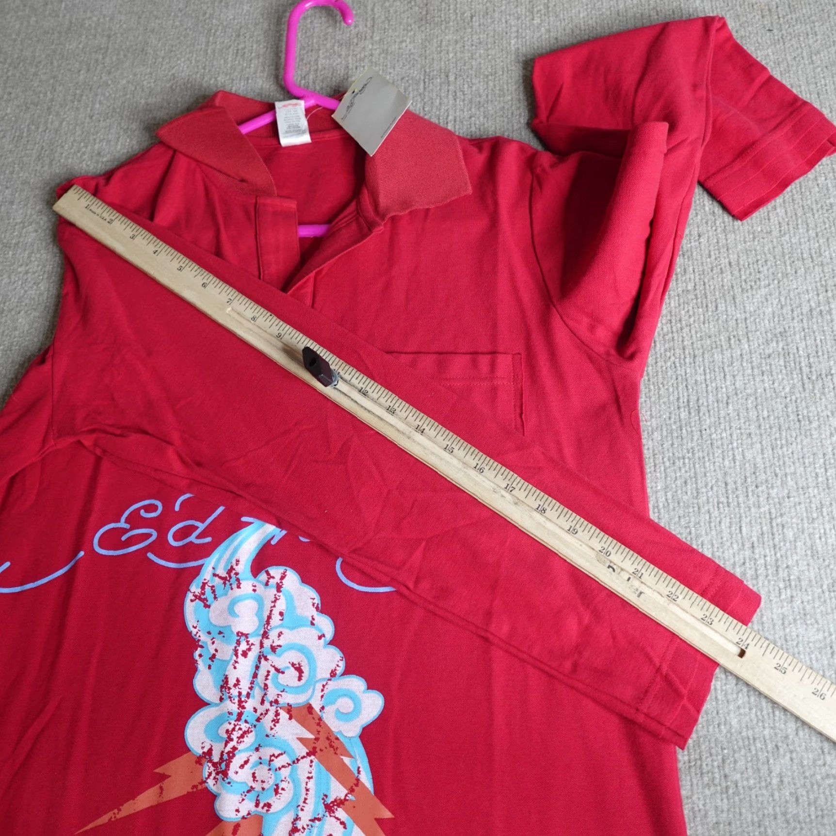Ed Hardy VINTAGE Ed Hardy Polo Shirt Tiger Double-Sided Red L Men Shirt Size US L / EU 52-54 / 3 - 5 Thumbnail