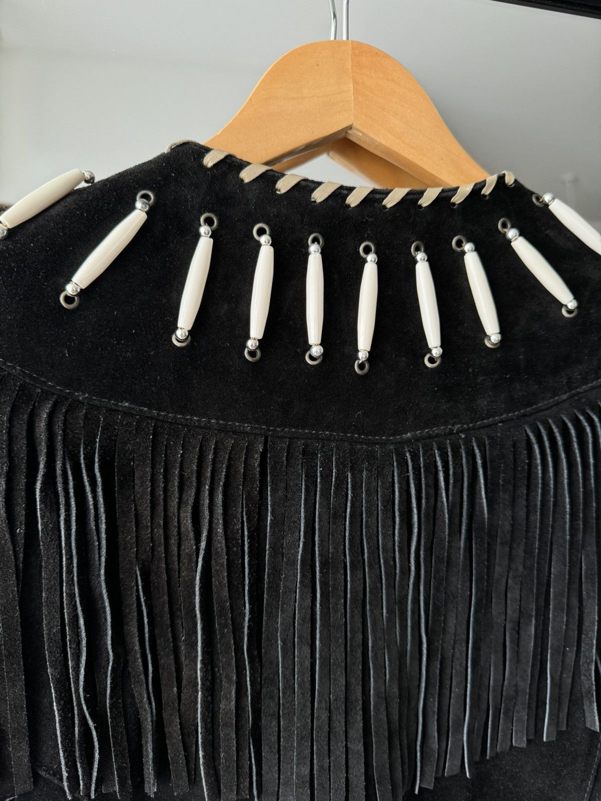 Vintage Vintage 70s Western Fringe Tassel Leather Jacket Size L / US 10 / IT 46 - 6 Thumbnail