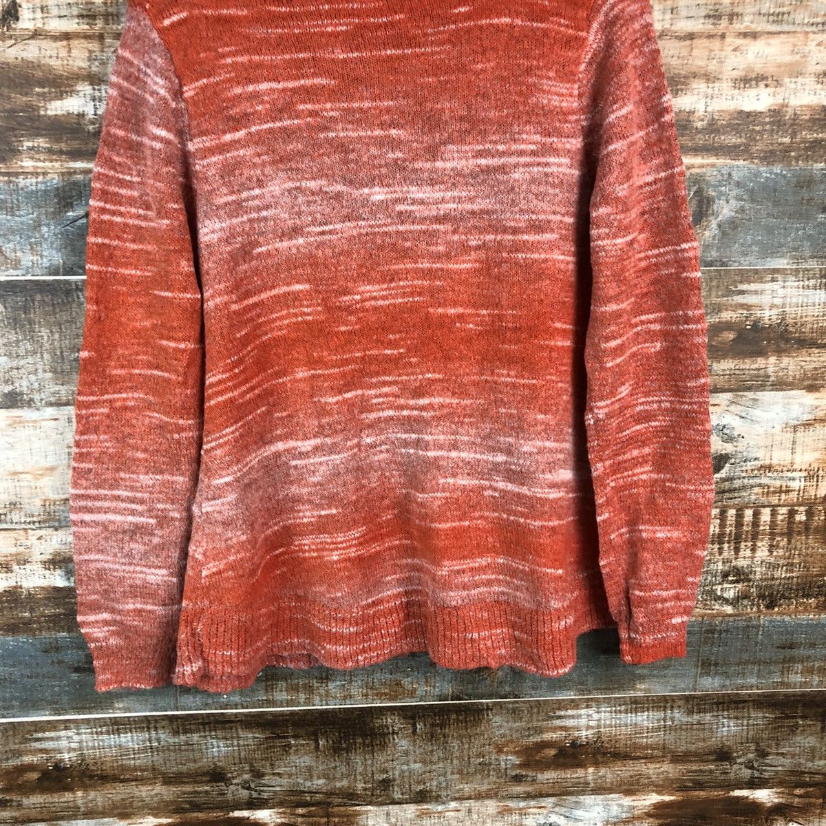 Japanese Brand DL Jeume Maman Orange Knitwear #C437 Size US M / EU 48-50 / 2 - 14 Thumbnail