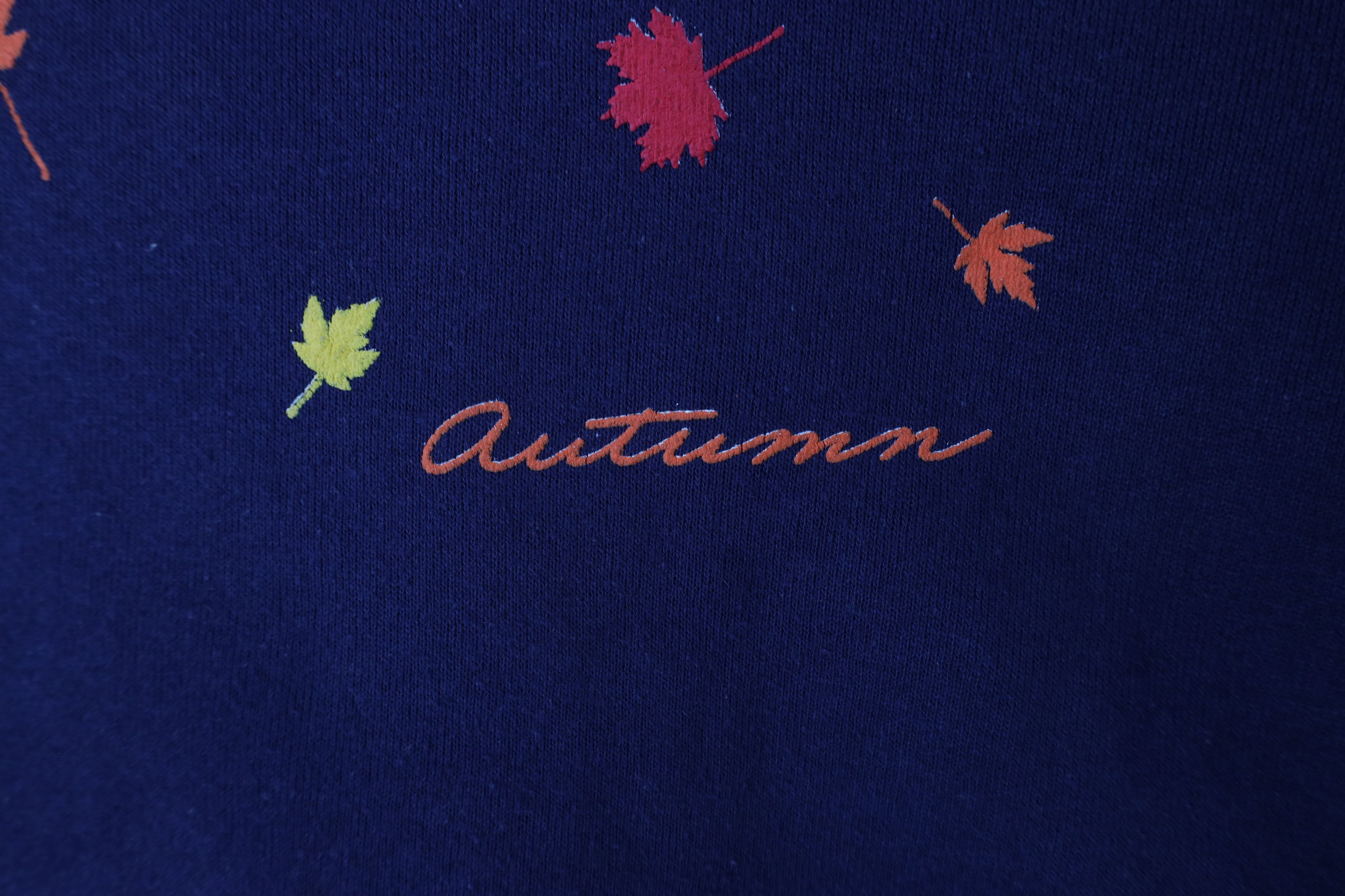 Vintage Vintage 90s Streetwear Out Autumn Leaves Sweatshirt USA Size XL / US 12-14 / IT 48-50 - 5 Thumbnail