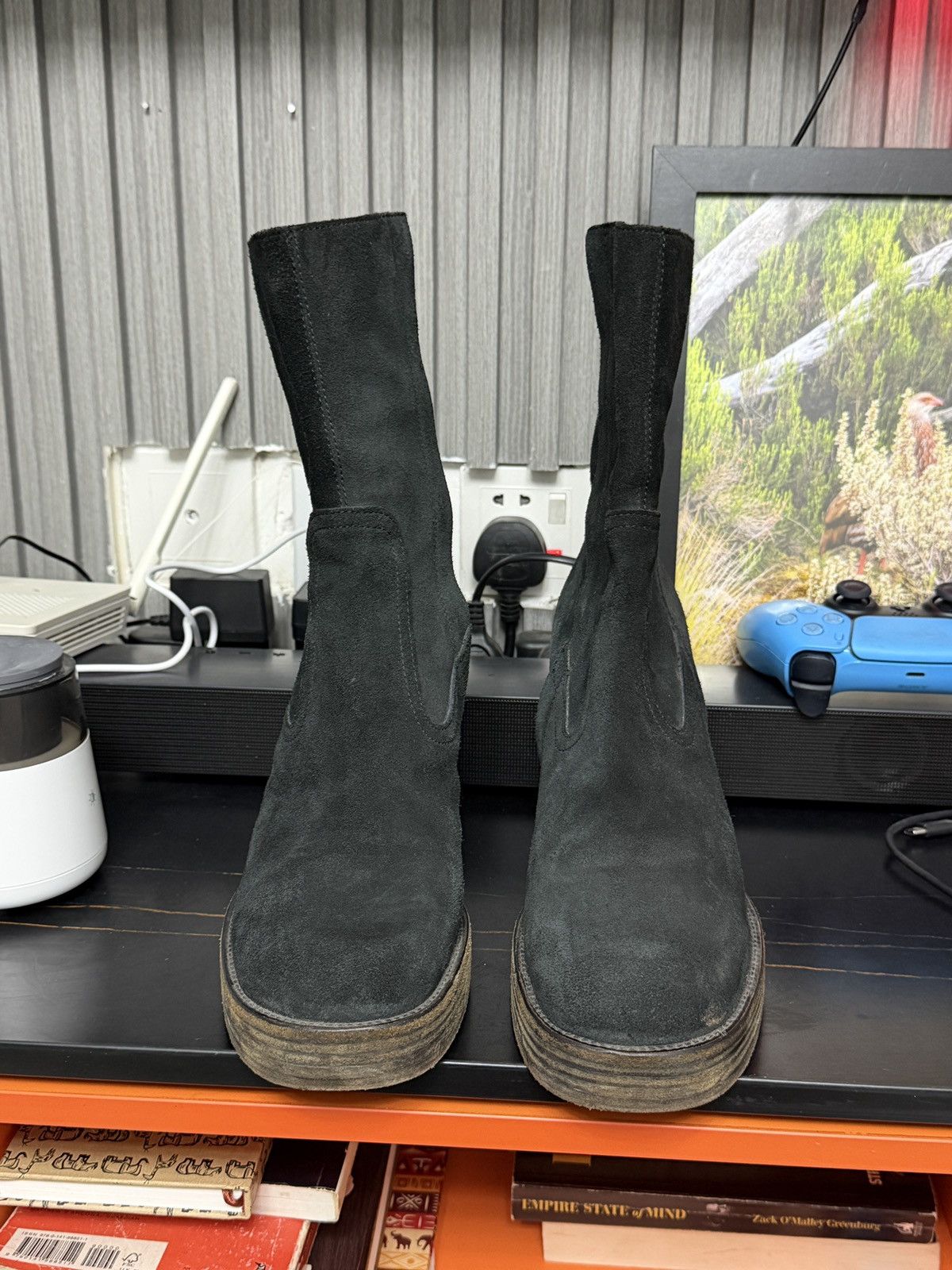 Rick Owens 🦂😮‍💨Ss05 SCORPIO suede heel Boots Size US 9 / EU 42 - 13 Thumbnail