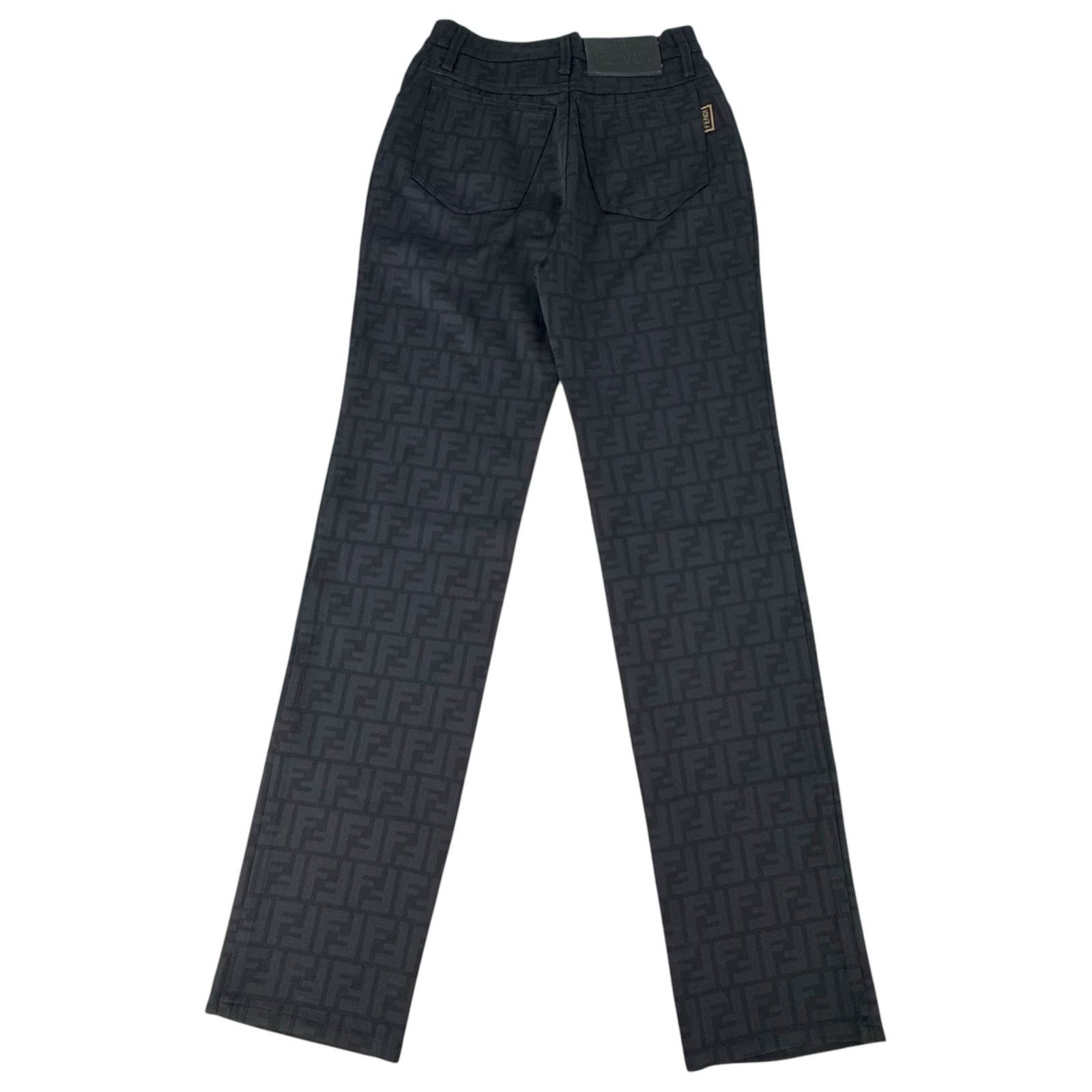 Fendi Fendi Vintage Black Zucca Print Pant Size 27" / US 4 / IT 40 - 2 Thumbnail