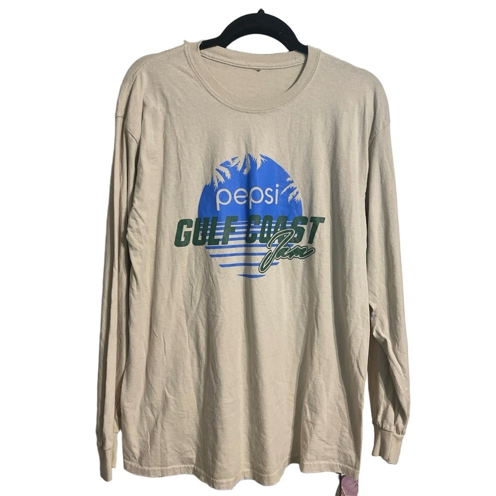 Pepsi Pepsi Gulf Coast Jam Men XL Beige Tan LS Graphic Tee Size US XL / EU 56 / 4 - 2 Thumbnail